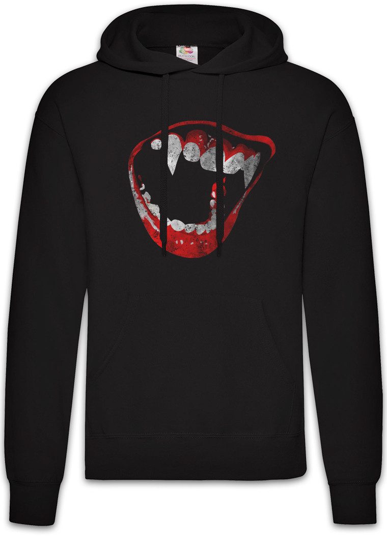 Hoodie Bite Herren Hoodie Vampir Blut True Gebiss Zähne Biss Bite Teeth Jaws