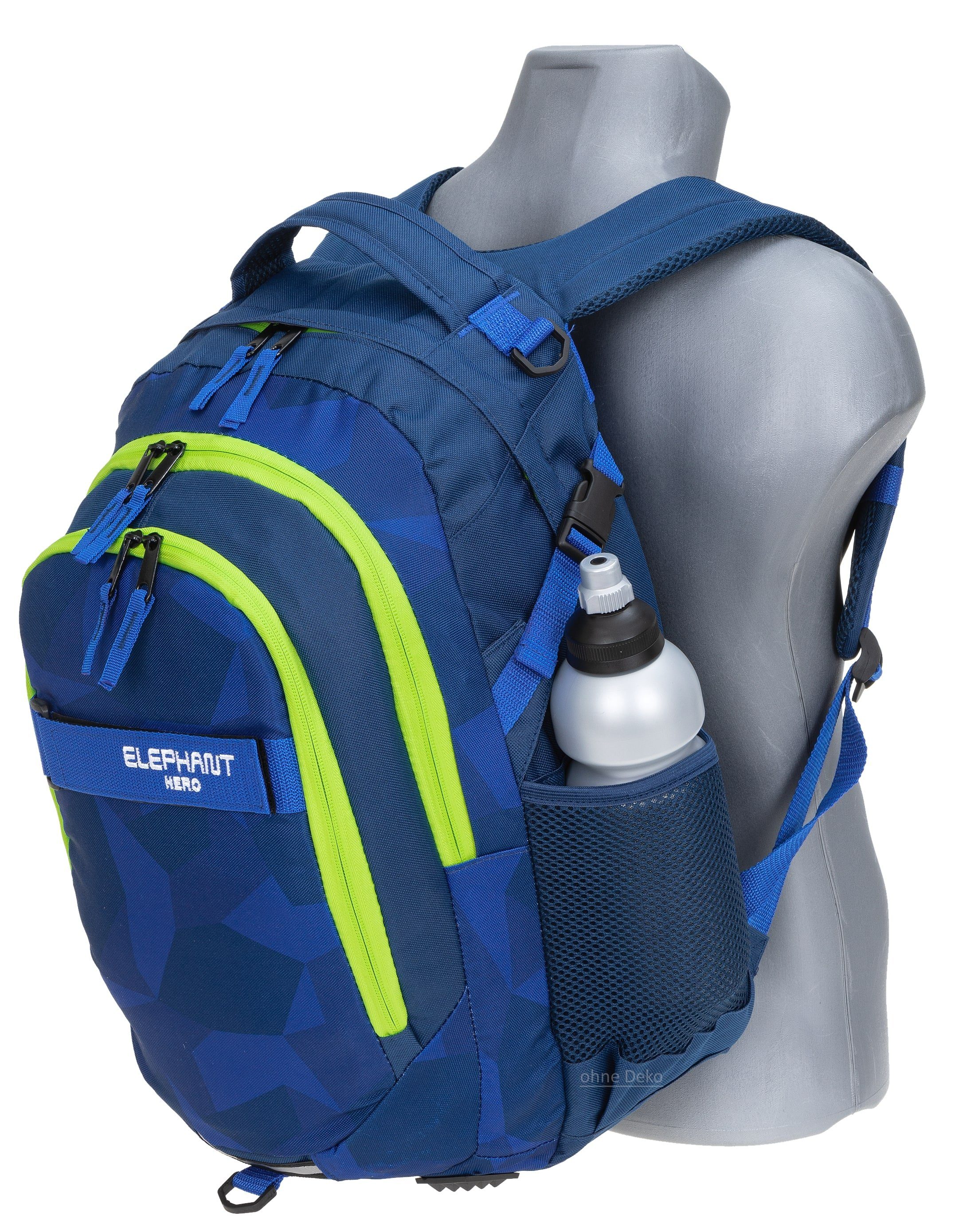 ELEPHANT Schulrucksack Hero Signature Schultasche (2 Teile Set), Rucksack + Mäppchen Box