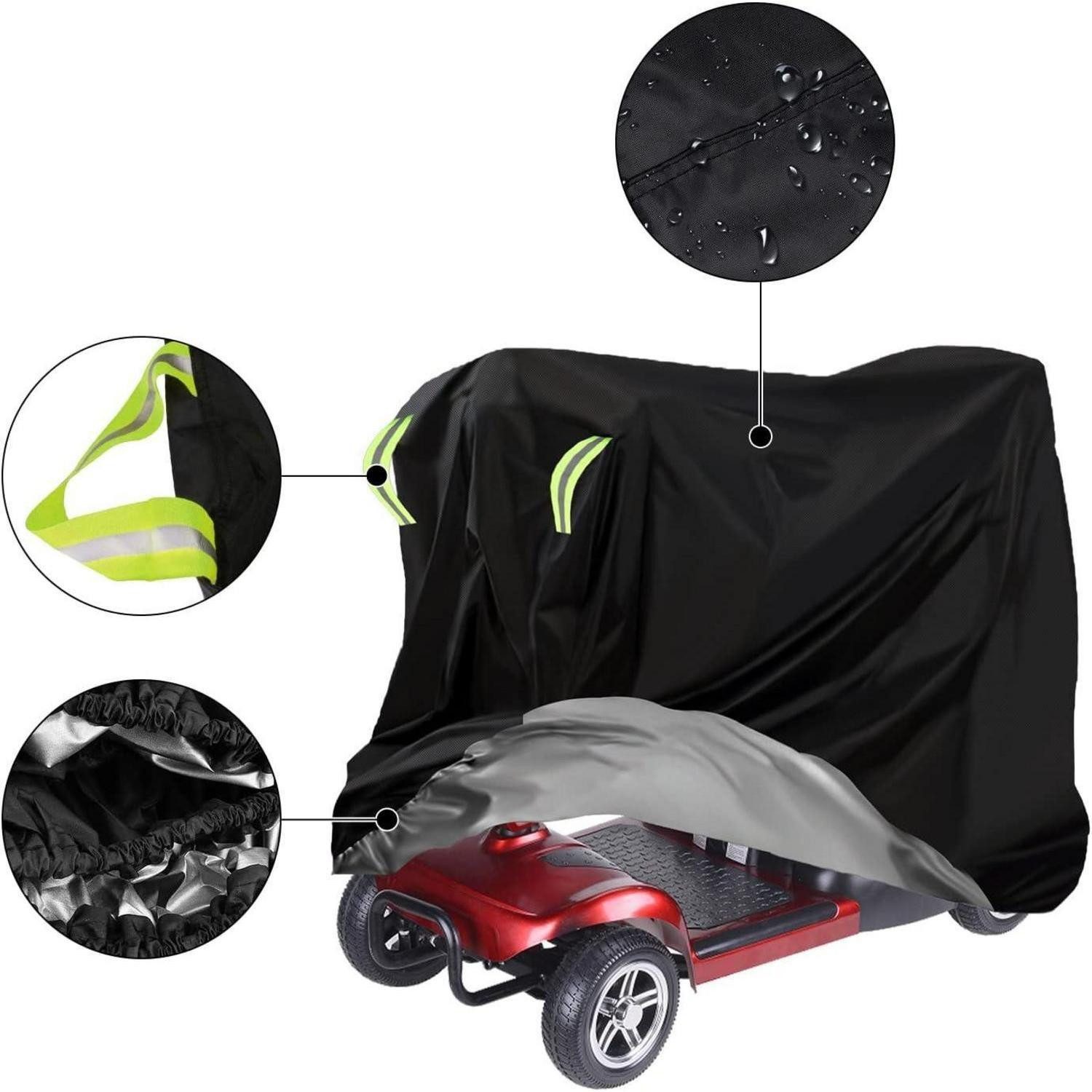 LuxusKollektion Schutzplane Abdeckplane Elektromobil Scooter Rollerabdeckung 420D 190 x 71 x 117cm – Bild 5 von 5