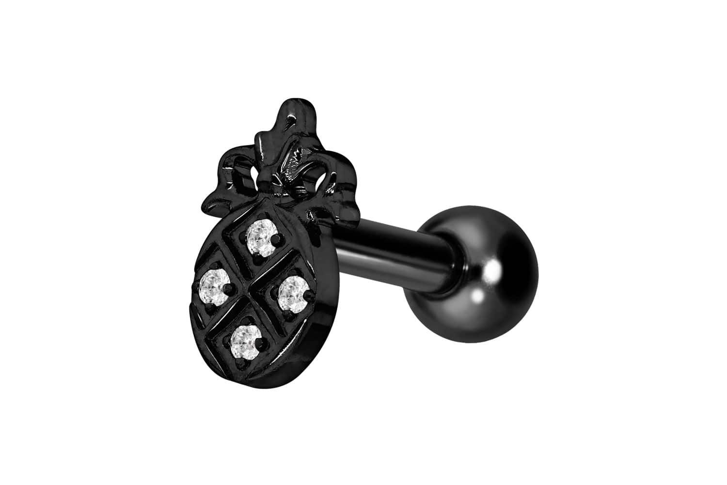 Piercing-Set Titan Ohrpiercing mit Innengewinde KRISTALLANANAS