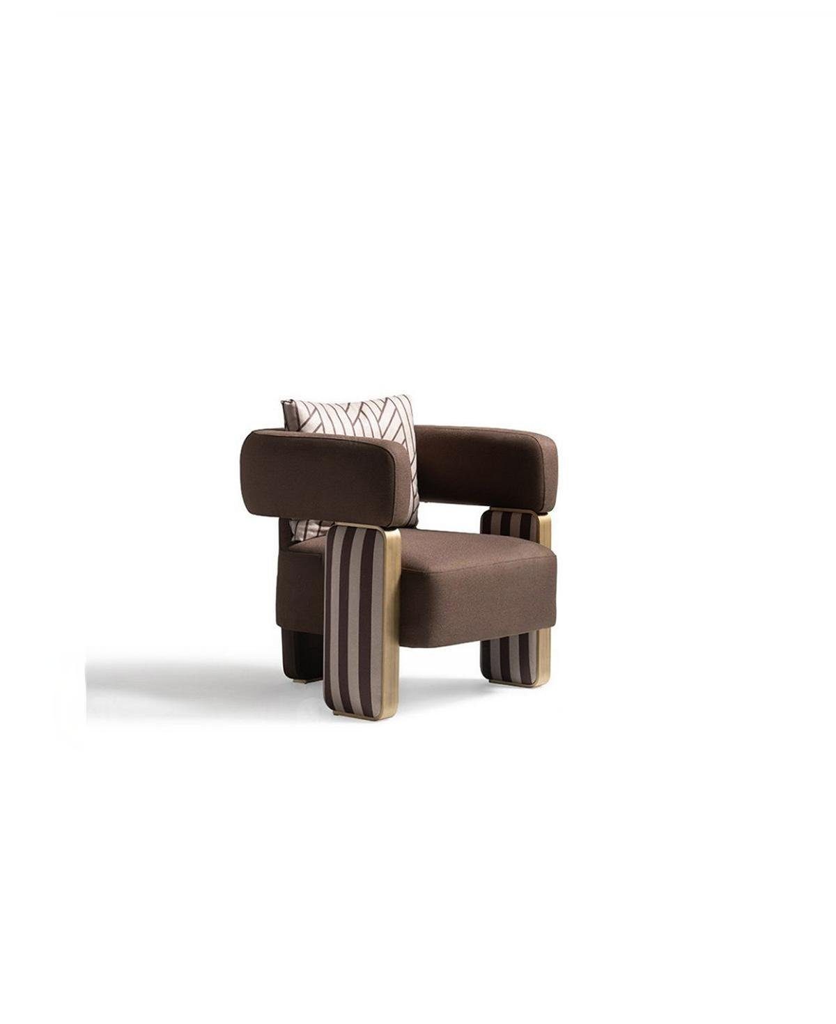 Sessel), Einsitzer Wohnzimmer JVmoebel Sessel Clubsessel Made Sessel Luxus Weiß in (1-St., Sitz Europa