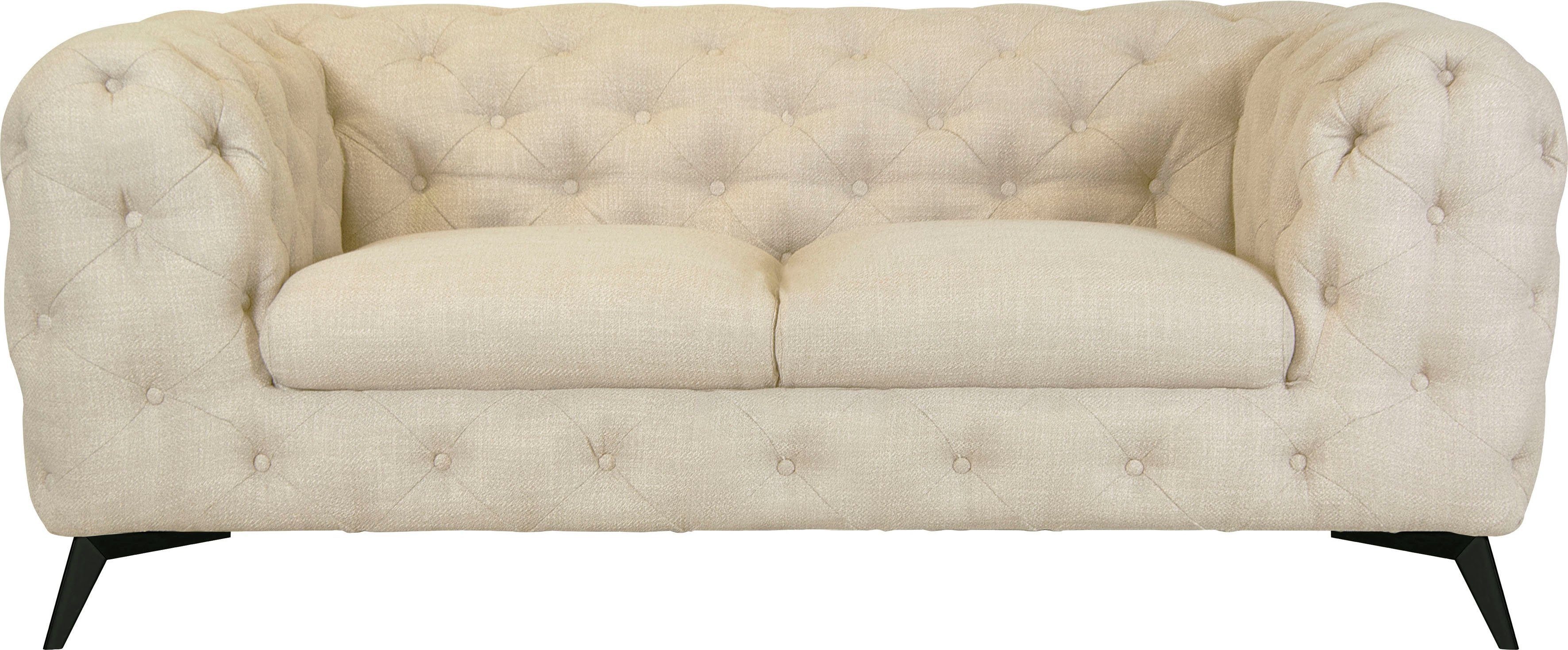 Home affaire Chesterfield-Sofa Glynis, aufwändige Knopfheftung, moderne Chesterfield Optik, Fußfarbe wählbar