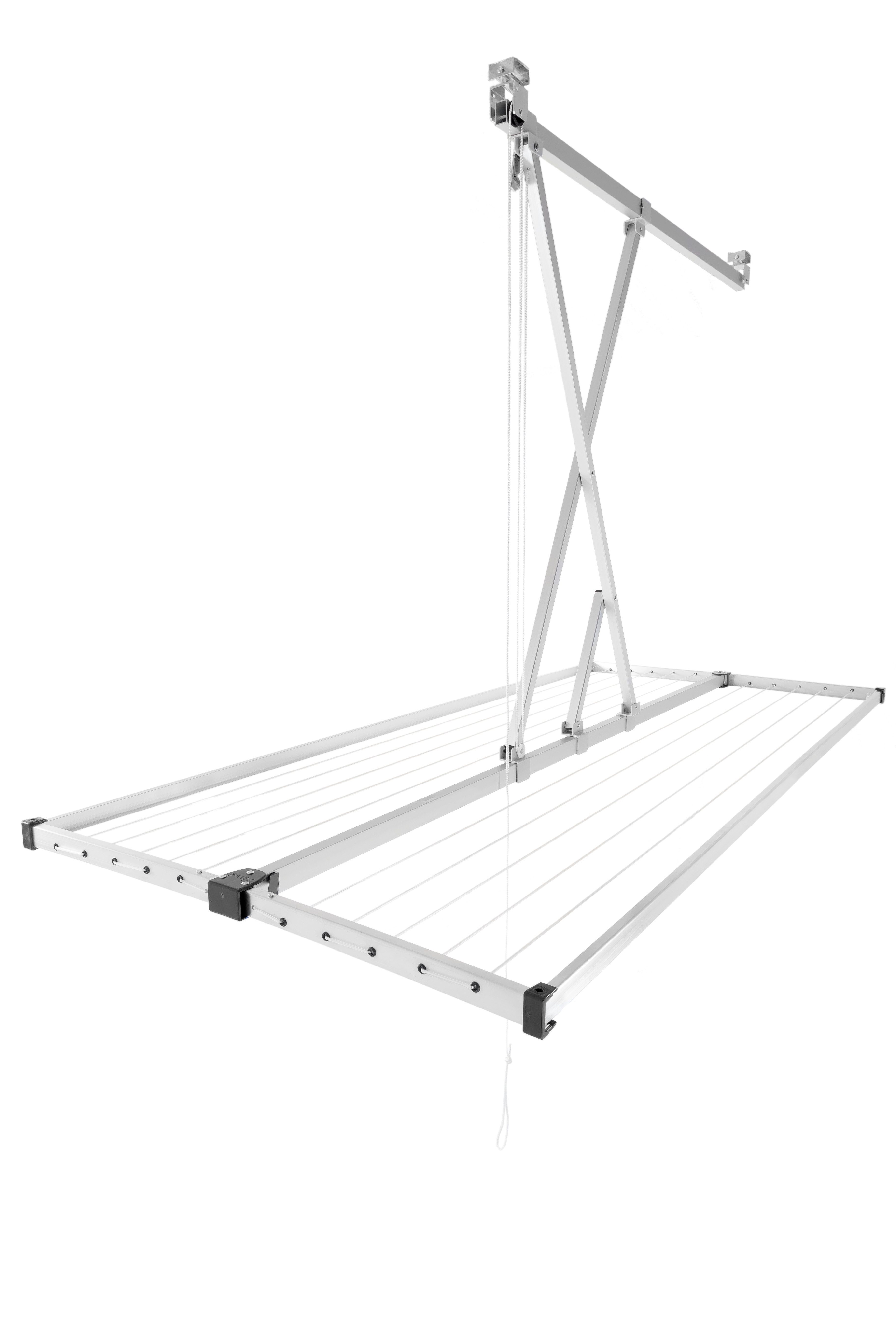Stewi Wäscheständer Deckentrockner blackline Libelle XL, 22m Trockenlänge, Aluminium, rostfrei, Deckentrockner