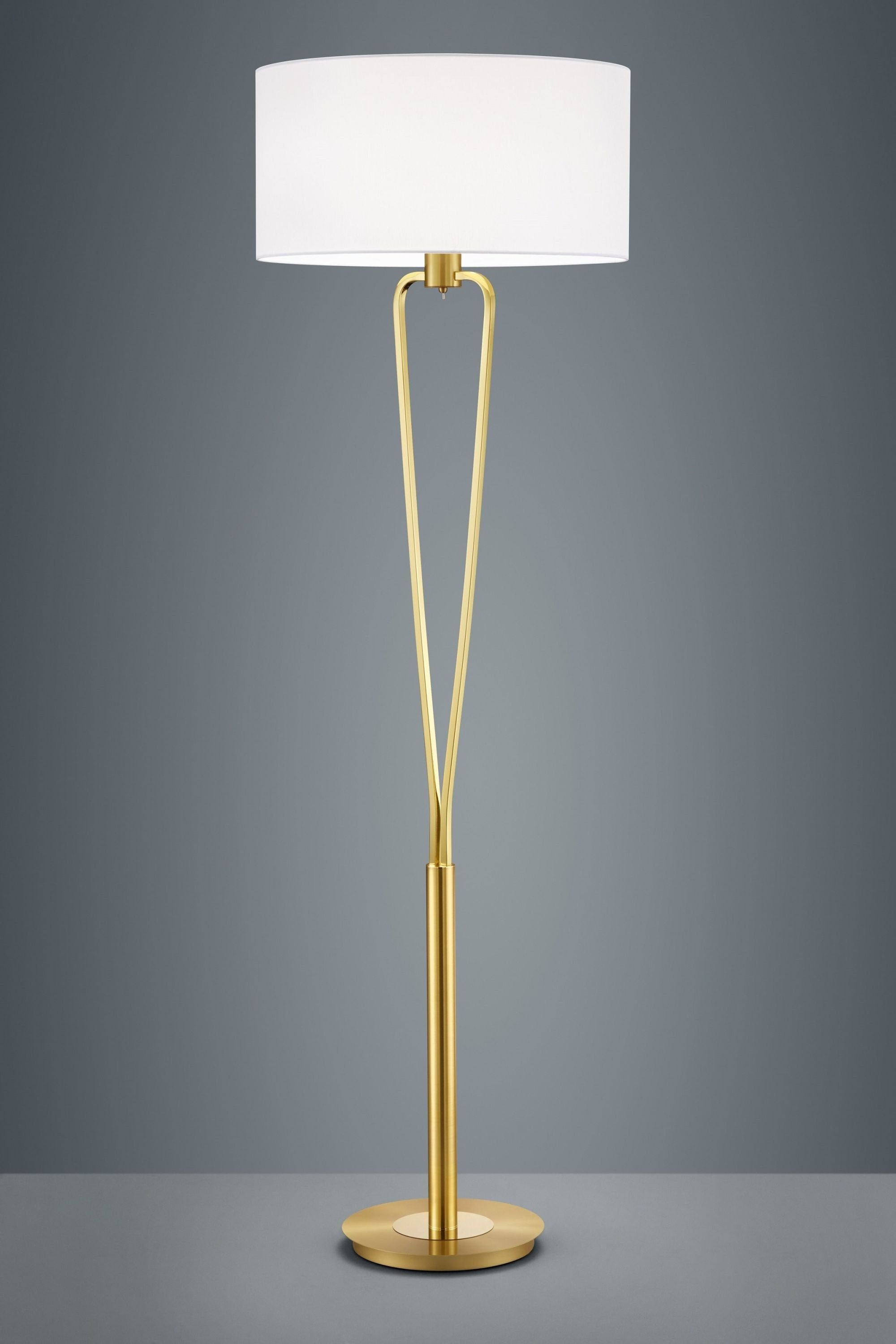 TRIO Leuchten Stehlampe Stehleuchte, II (DH 50x160 DH cm 50x160 TRIO-Leuchten Stehleuchte cm) PARIS gold