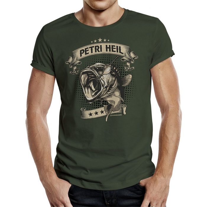 Rahmenlos T-Shirt für Angler - Petri Heil