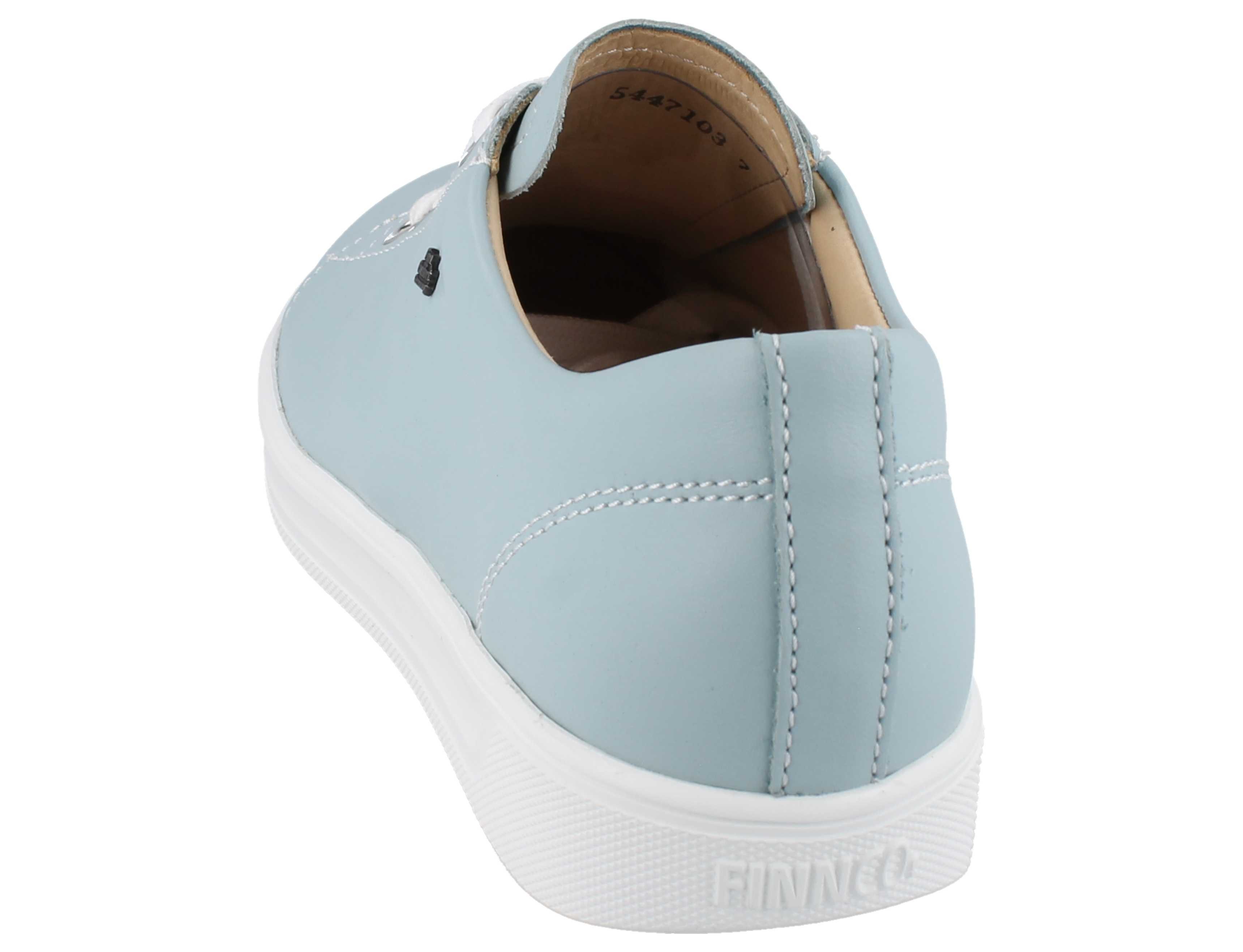 Finn Comfort FINN COMFORT Salta Damen Sneaker hellblau Glattleder - Größe: UK 5,5 Schnürschuh Wechselfußbett