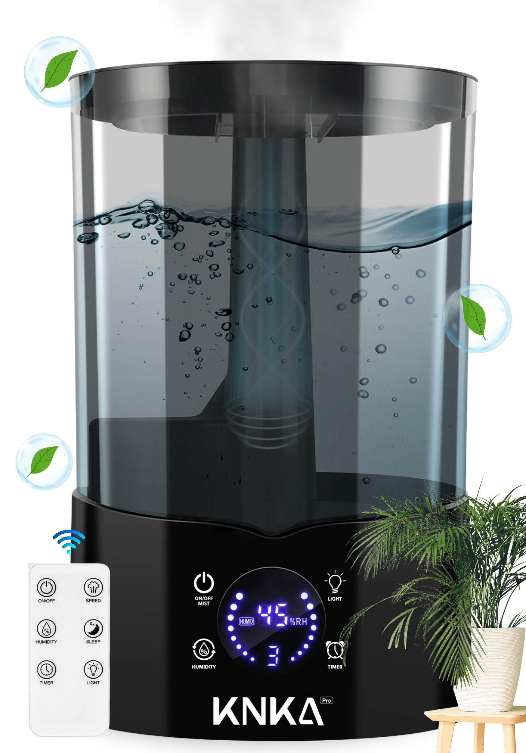 KNKA PRO Luftbefeuchter Top-Fill Raumbefeuchter, 4,00 l Wassertank, Ultra L günstig online kaufen