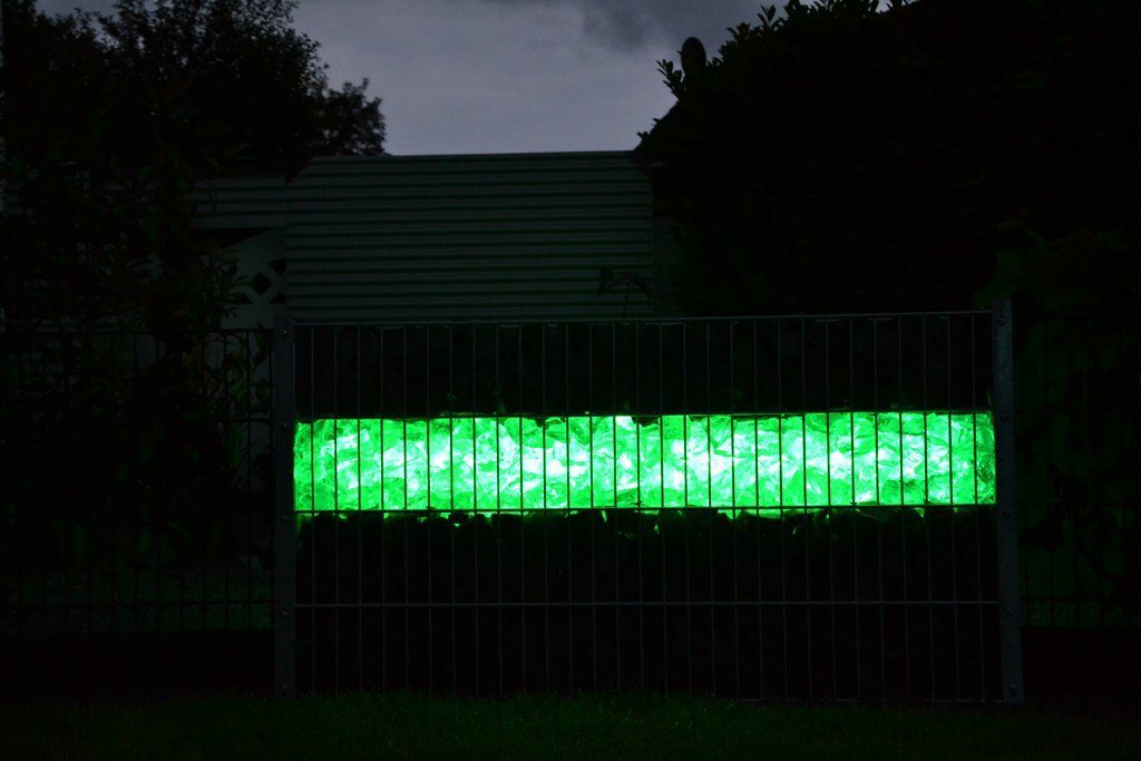 Gabionen T8, 153cm LED Xenon Kunststoff-Röhre mit Grün, LED Außen-Wandleuchte LED Röhr Röhre XENON