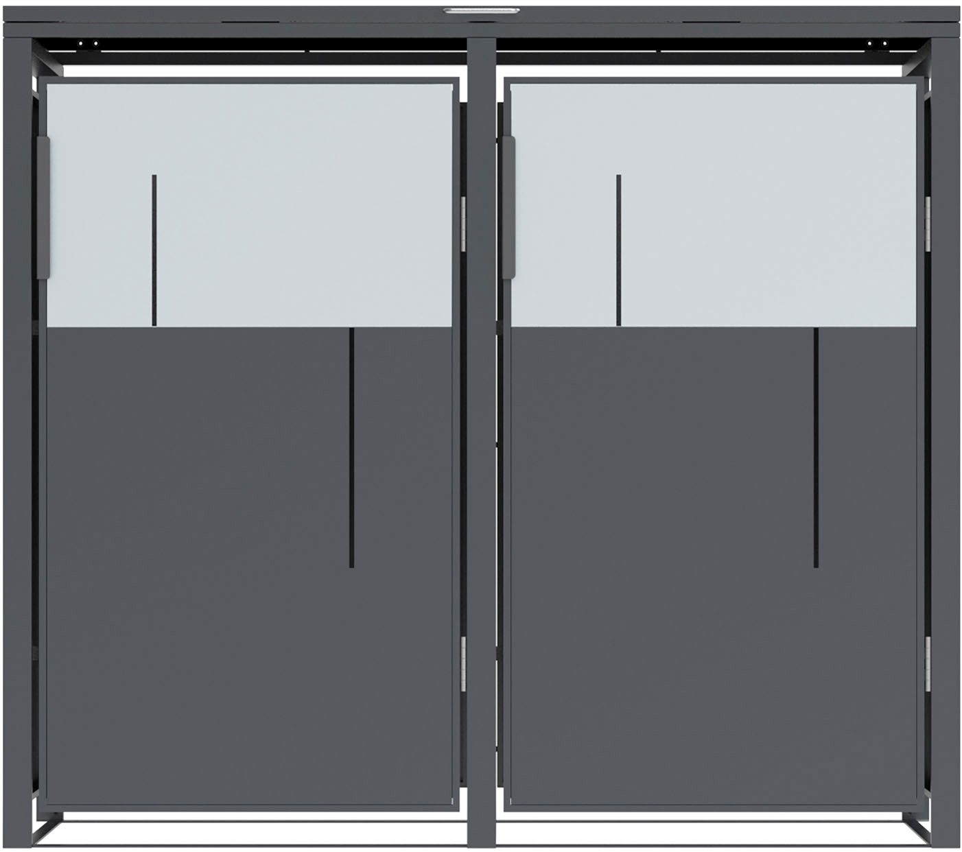WESTMANN Mülltonnenbox Tonus 2, BxTxH: 132x80x113 cm, für 2x240 L Mülltonnen