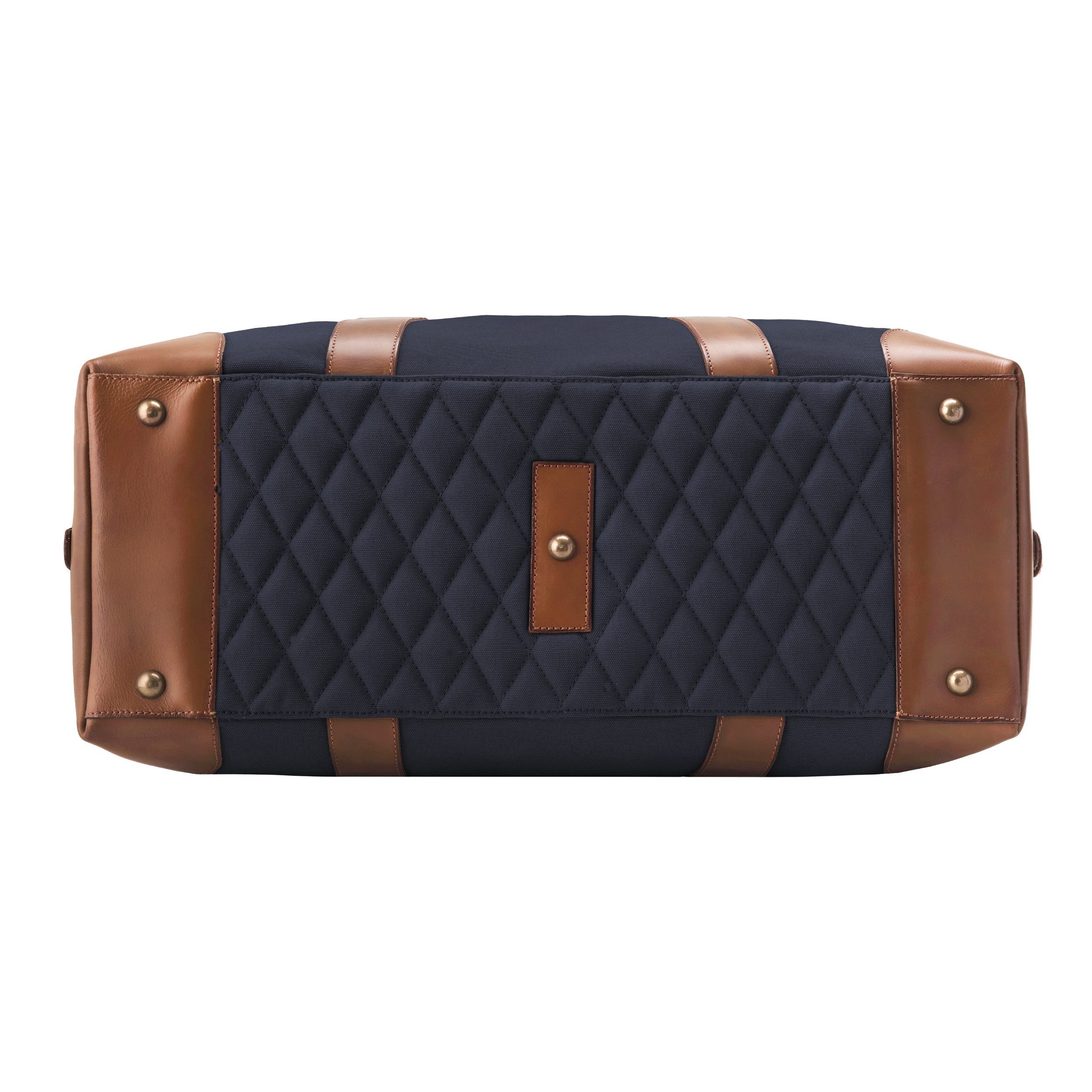 DRAKENSBERG Reisetasche Weekender »David« (60) Marine-Blau, Herren, Damen, Vintage, wasserabweisendes Canvas und Büffelleder