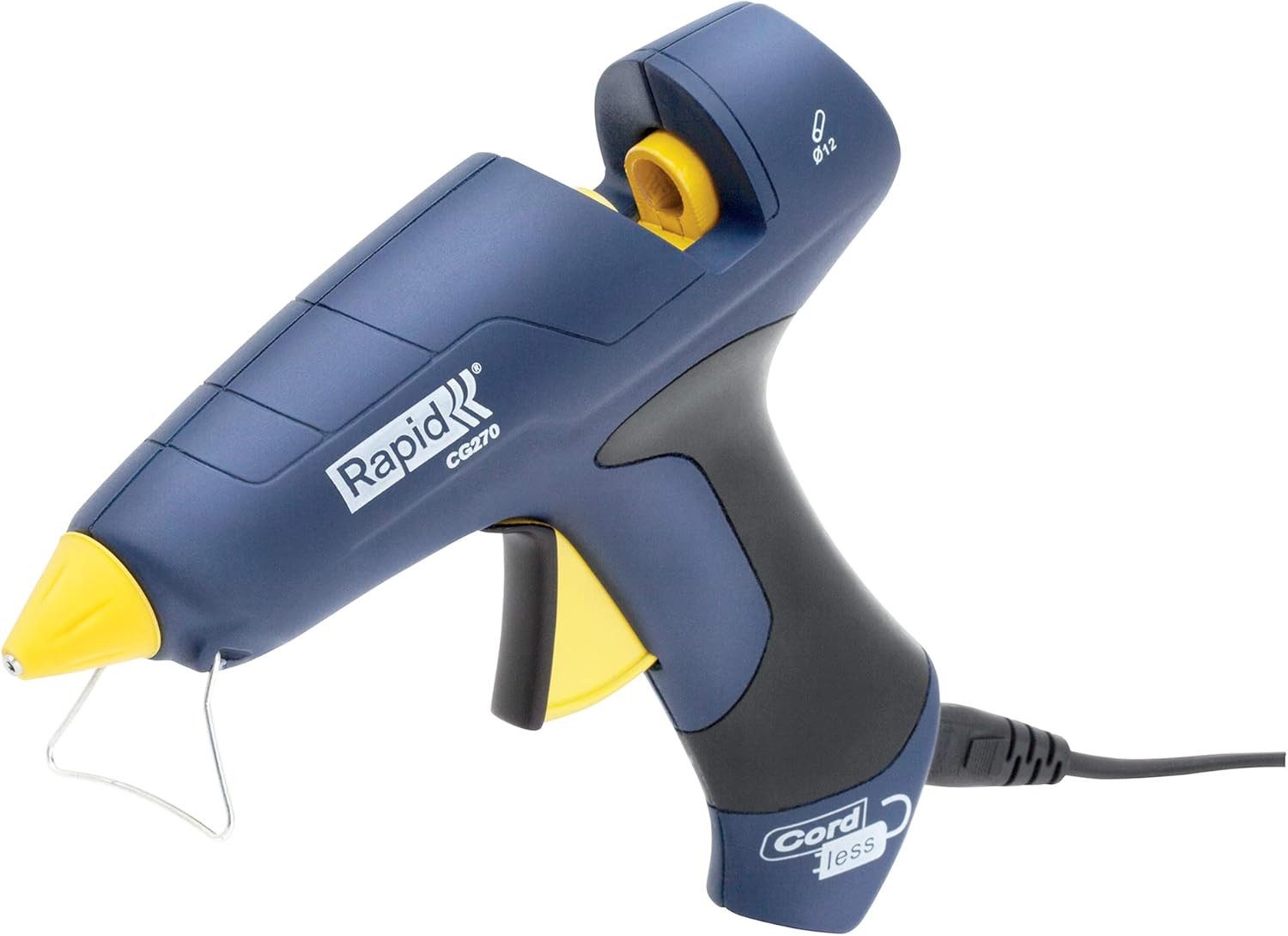 Rapid Heißklebepistole CG270 Set mit 10 Klebesticks 400 g/h Klebepistole, (1 St), 7 Minuten kabelloses Arbeiten, für 12 mm Klebesticks