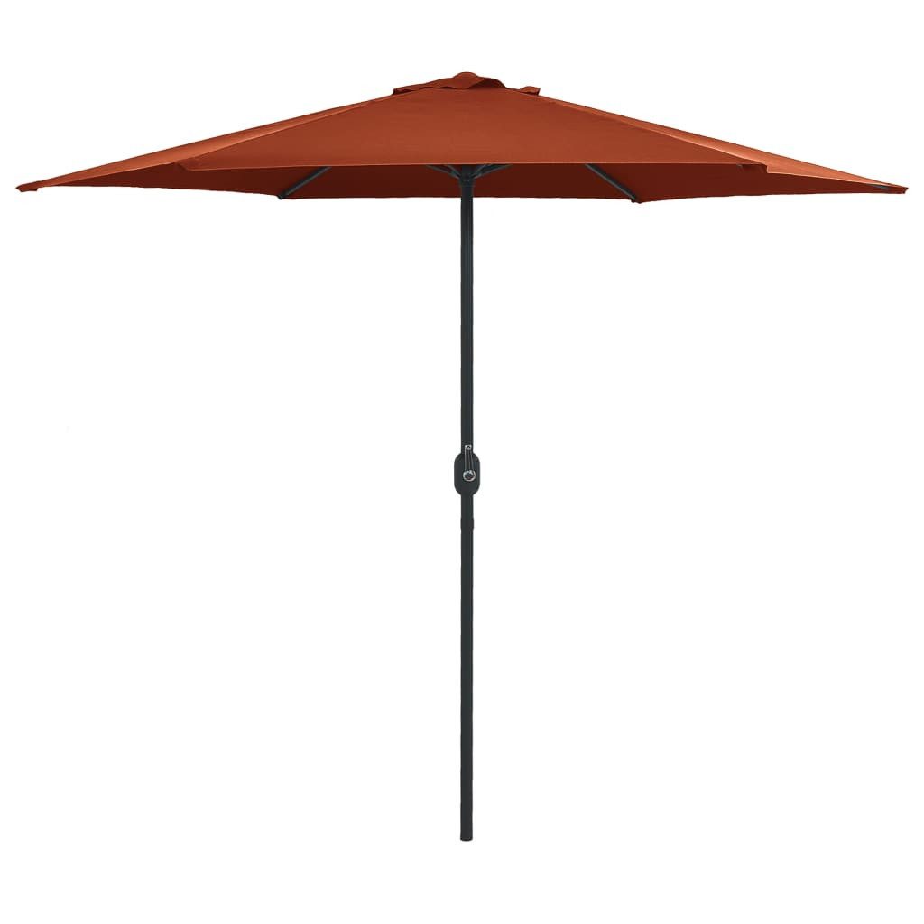 vidaXL Sonnenschirm Sonnenschirm mit Aluminium-Mast 270x246 cm Terrakotta