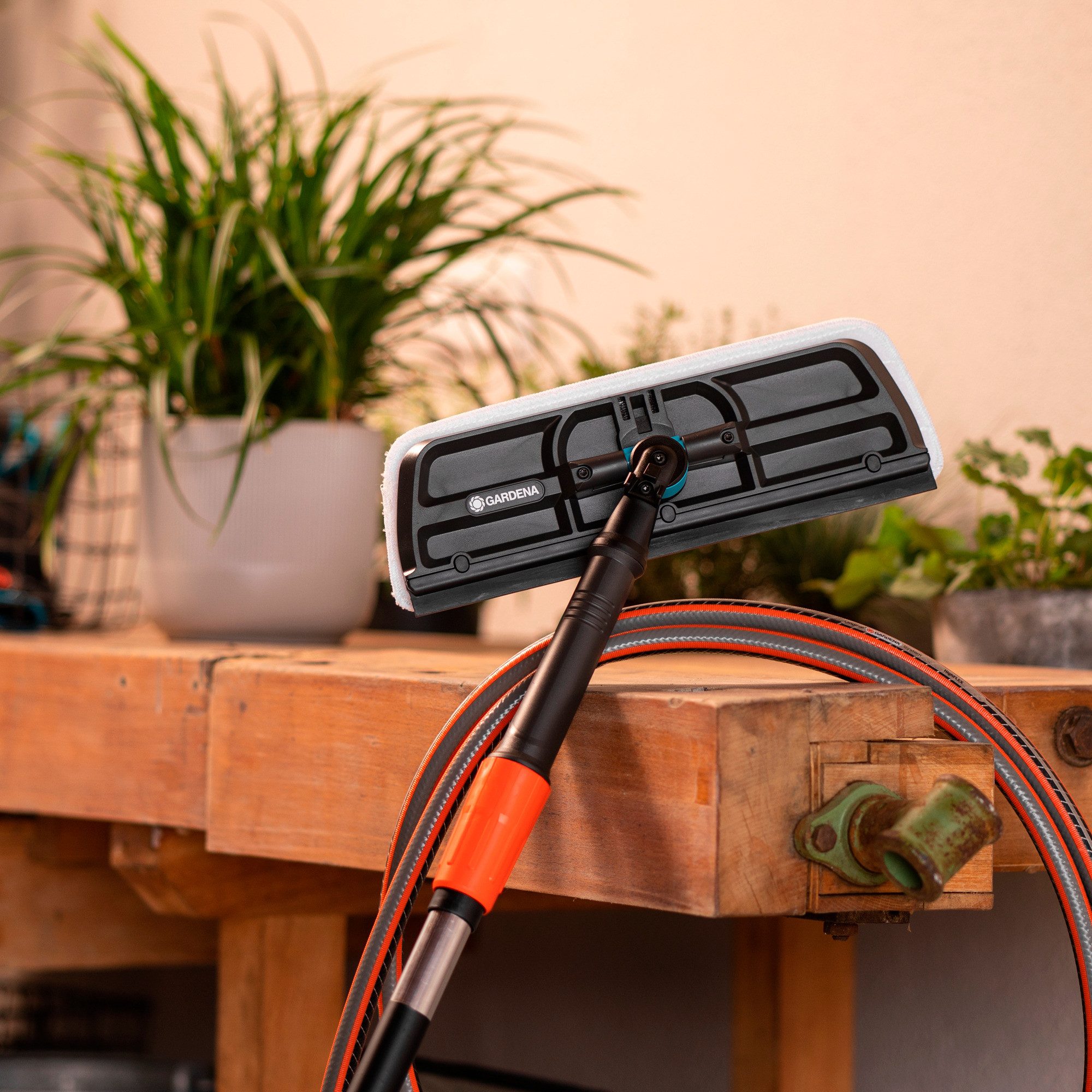 GARDENA Wischmopp GARDENA Cleansystem Fensterwischer, Waschbürste