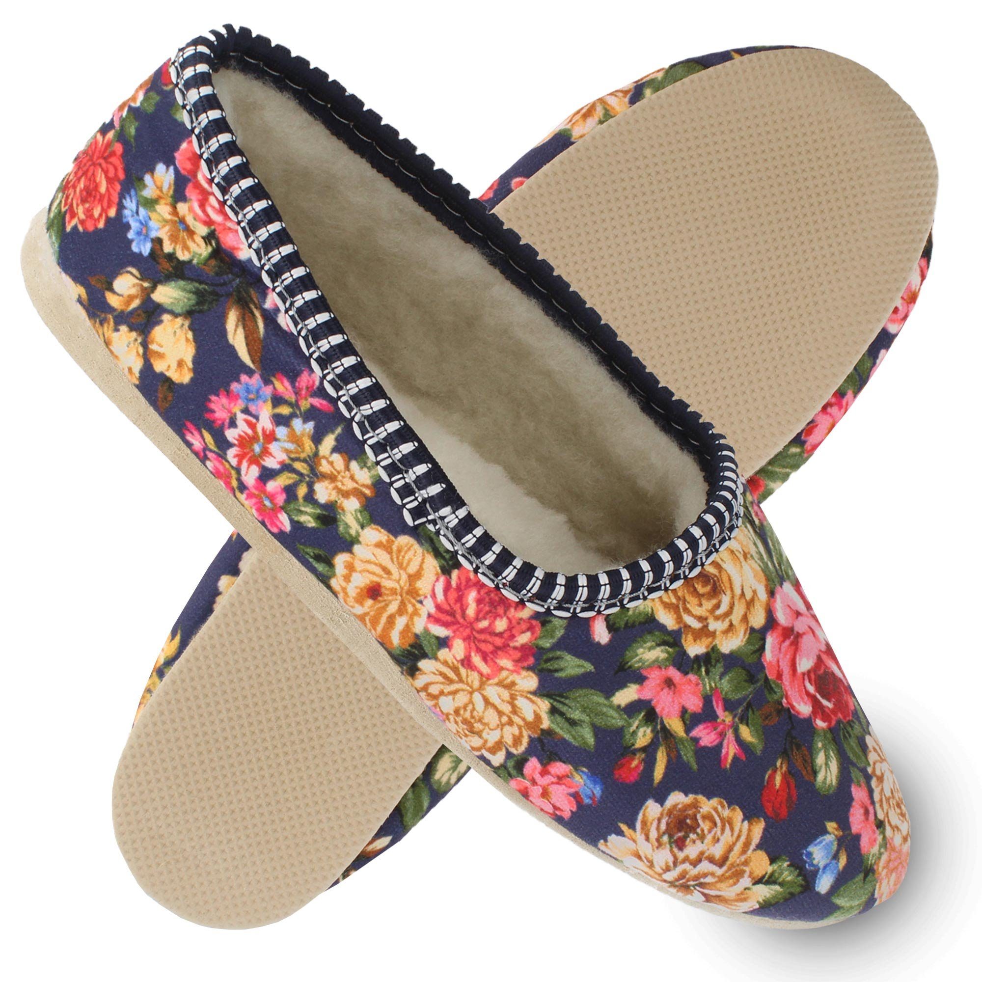 filsko Amersfoort geblümter Hausschuh Damen Ballerina Blumenmuster günstig online kaufen