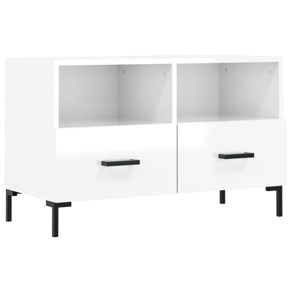 vidaXL TV-Schrank TV-Schrank Hochglanz-Weiß 80x36x50 cm günstig online kaufen