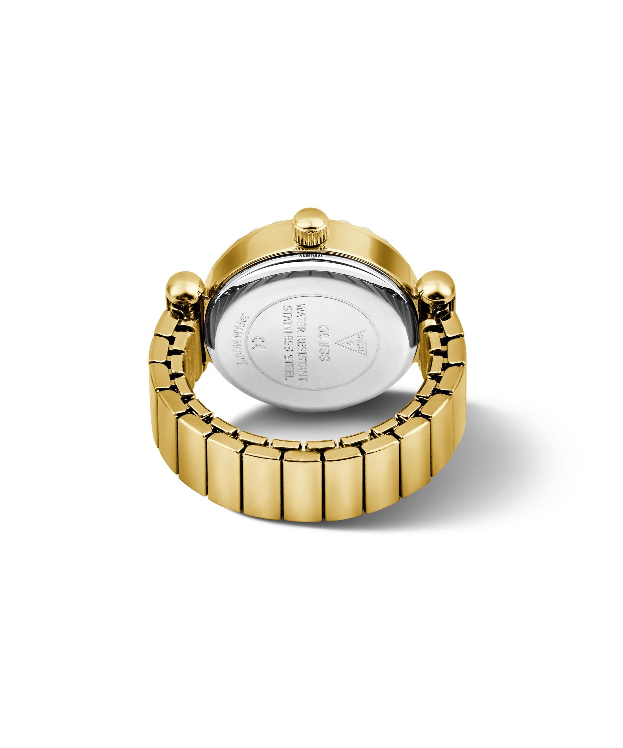 Guess Uhrenring ANNA GW1022L2, Quarzuhr, Damenuhr, Edelstahlringschiene, analog