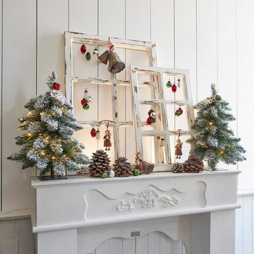 Mirabeau Weihnachtsfigur Deko-Baum 2er Set Willroy grün/weiß