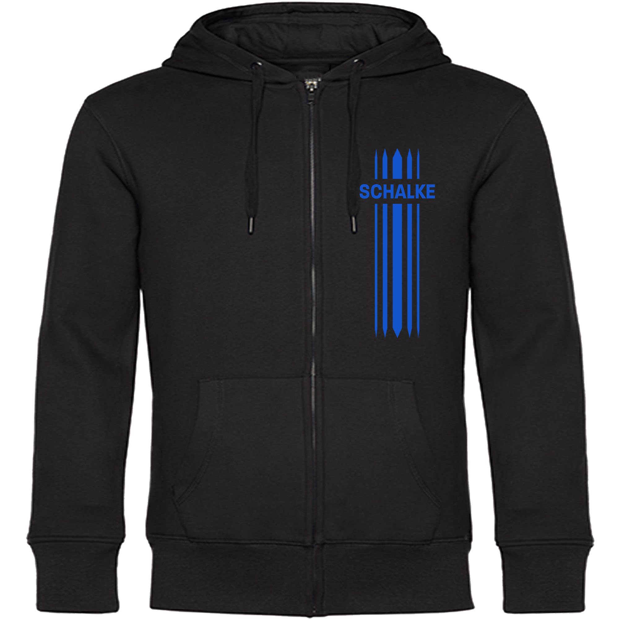 multifanshop Kapuzensweatjacke Schalke - Streifen - Sweat