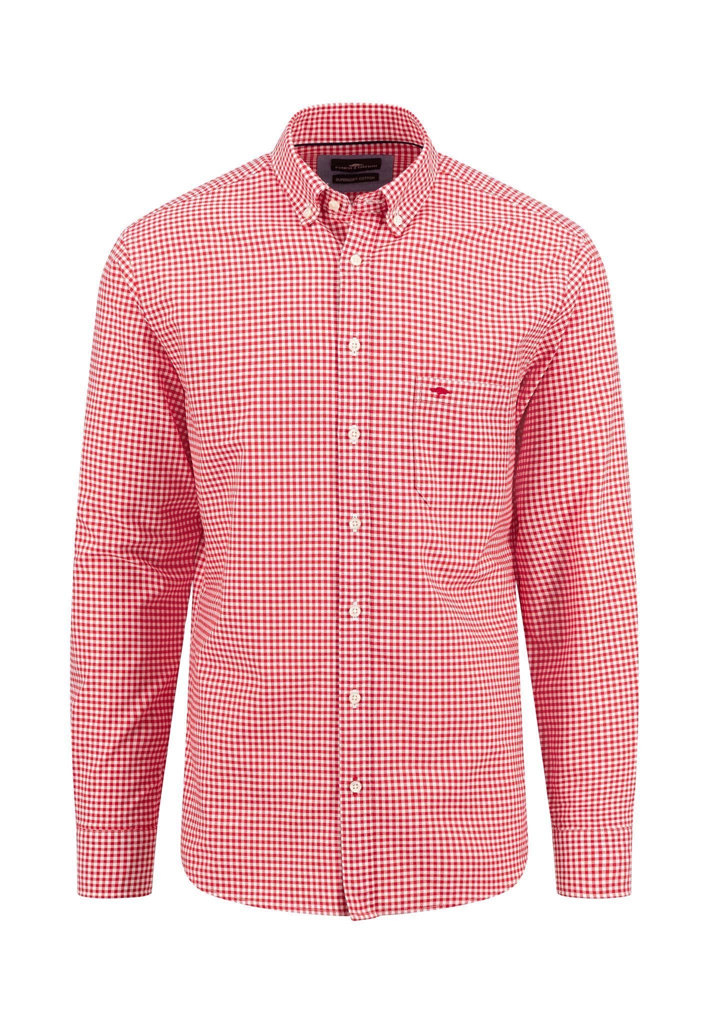 FYNCH-HATTON Karohemd mit Logo Stickerei günstig online kaufen