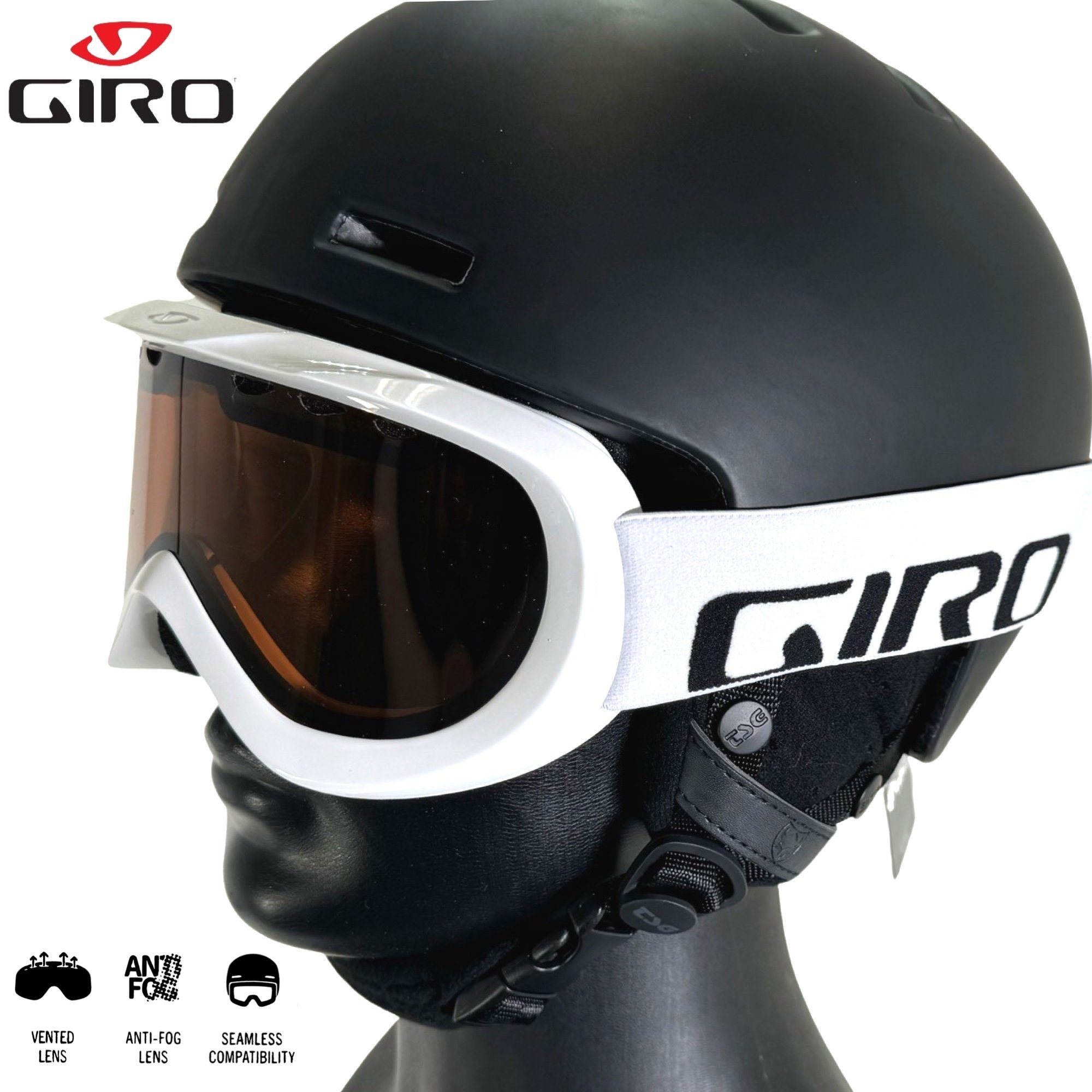 Giro Fahrradbrille Giro Insight Skibrille Snowboard belüftet Nebel Frauen / Jugend weiss