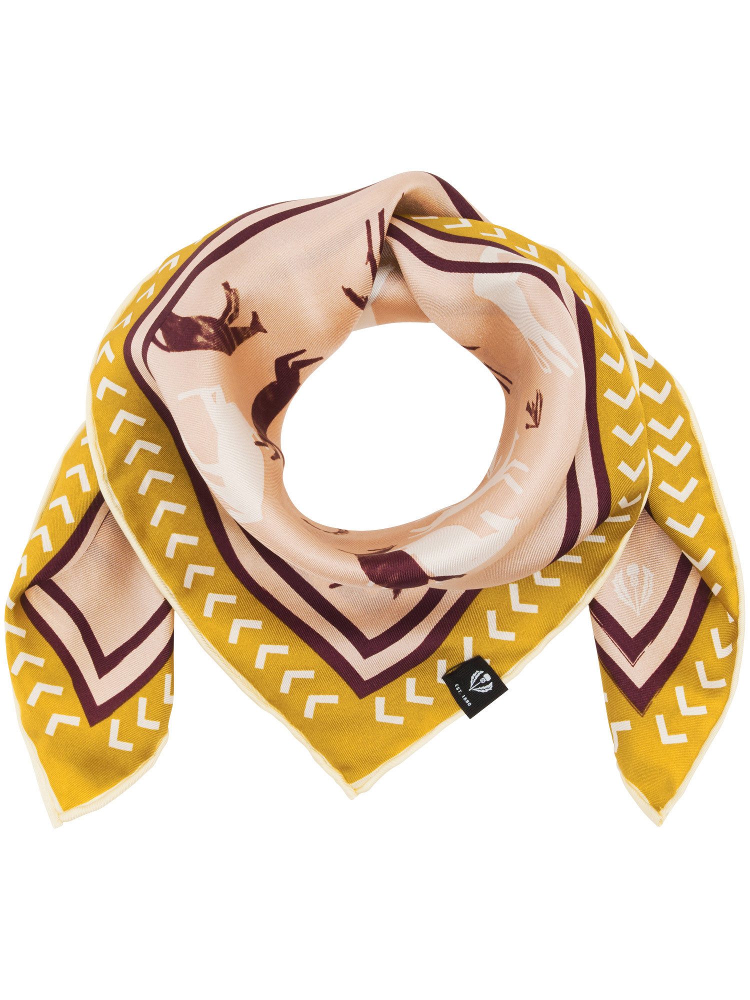 Fraas Nickituch Nickituch mit Pferde-Design aus reiner Seide, (1)