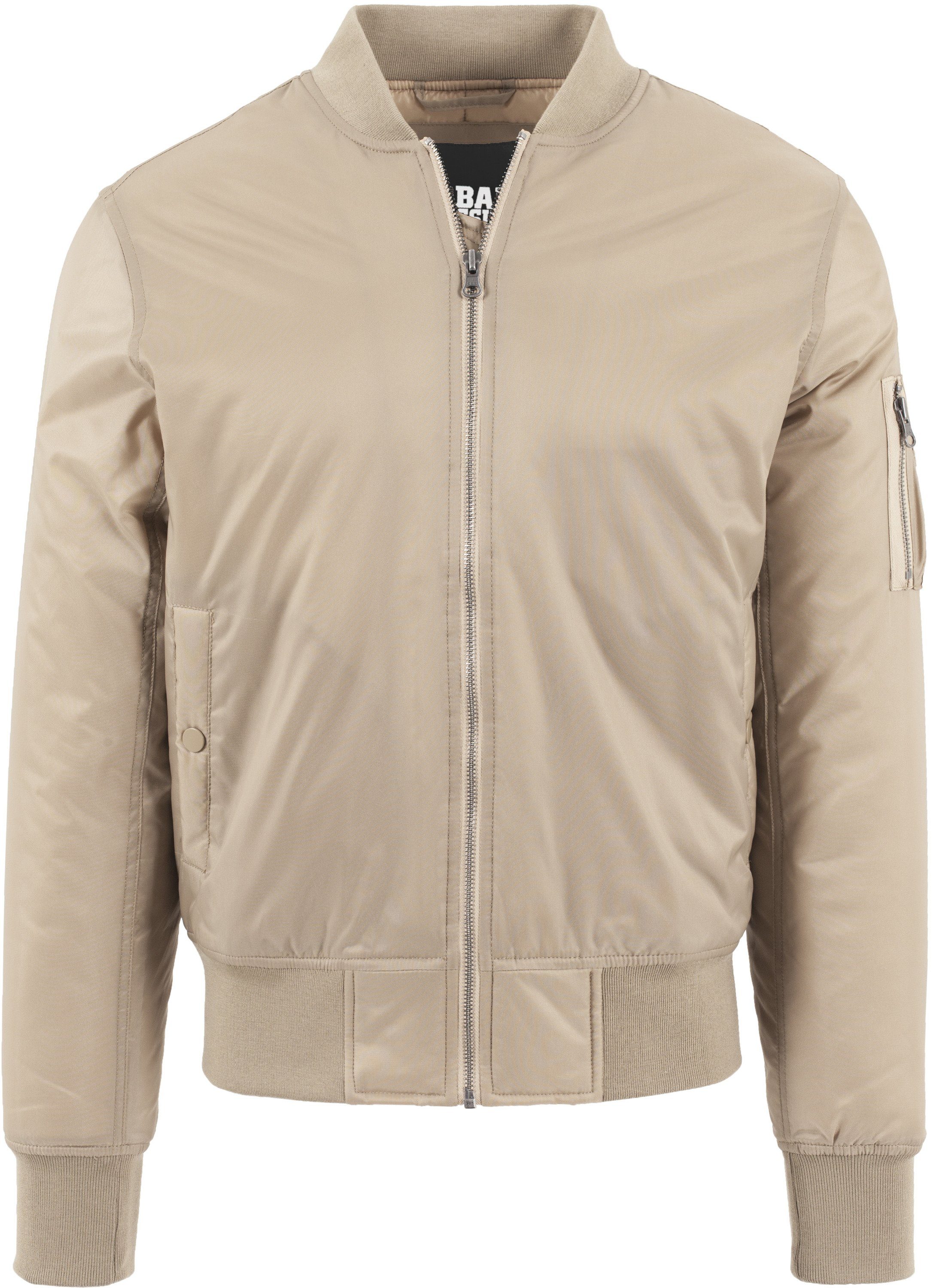 URBAN CLASSICS Sommerjacke Herren Basic Bomber Jacket (1-St) beige