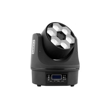 PURElight LED Scheinwerfer, Mini Moving-Head-Wash, RGBW-Farbmischung, 6x15W LEDs