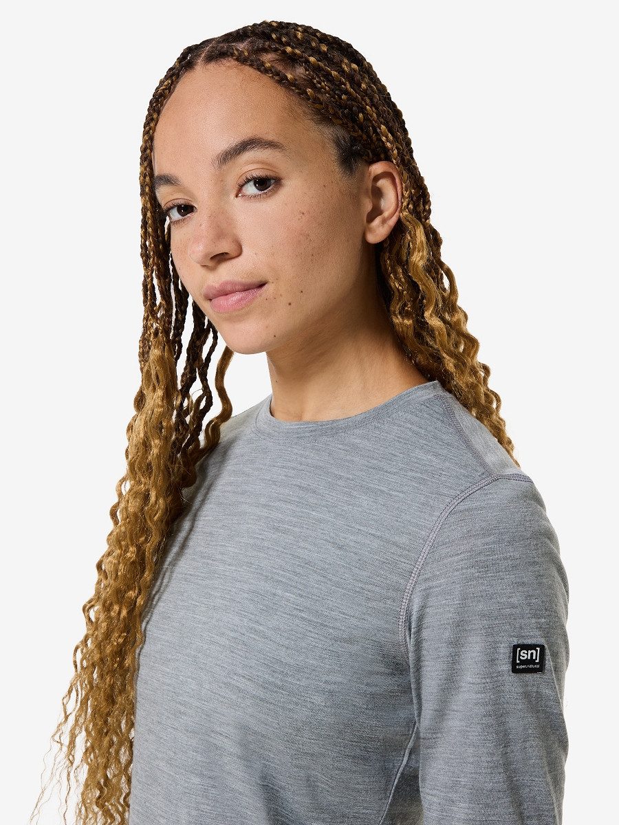 SUPER.NATURAL Funktionsshirt für Damen, Merino W TUNDRA175 LS atmungsaktiver Merino-Materialmix