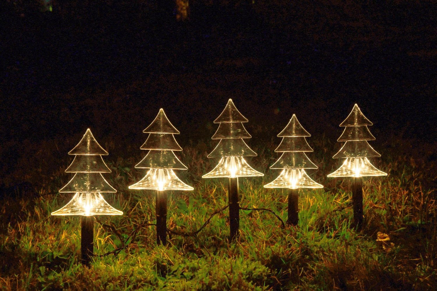 BURI Lichterkette »Weihnachtliche GartensteckerLichterkette mit 5 LEDs