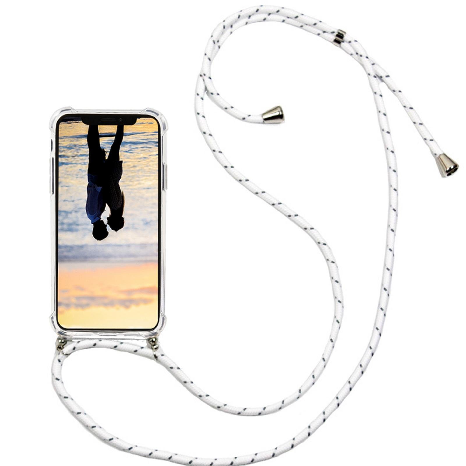 Numerva Handykette Necklace Case Hülle für Samsung Galaxy S21 FE, Handykette Handyhülle Silikon Case