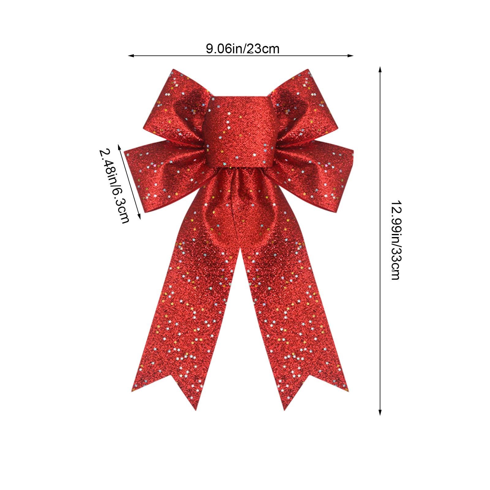 Coonoor Weihnachtsbaumschleife Weihnachtsschleife Geschenkschleife, Schleife Dekoration Keine Montage (6-tlg), Kranz Schleife für Verpackung Hochzeit Party Garten Dekoration