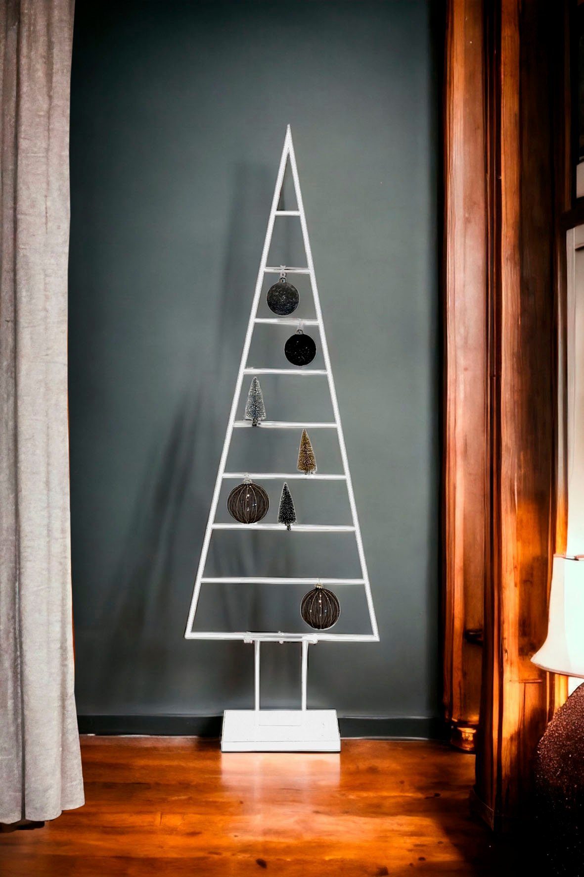 my home Dekobaum Weihnachtsdeko (1 St), Metall individuellen zum Dekorieren aus weiß Maischa