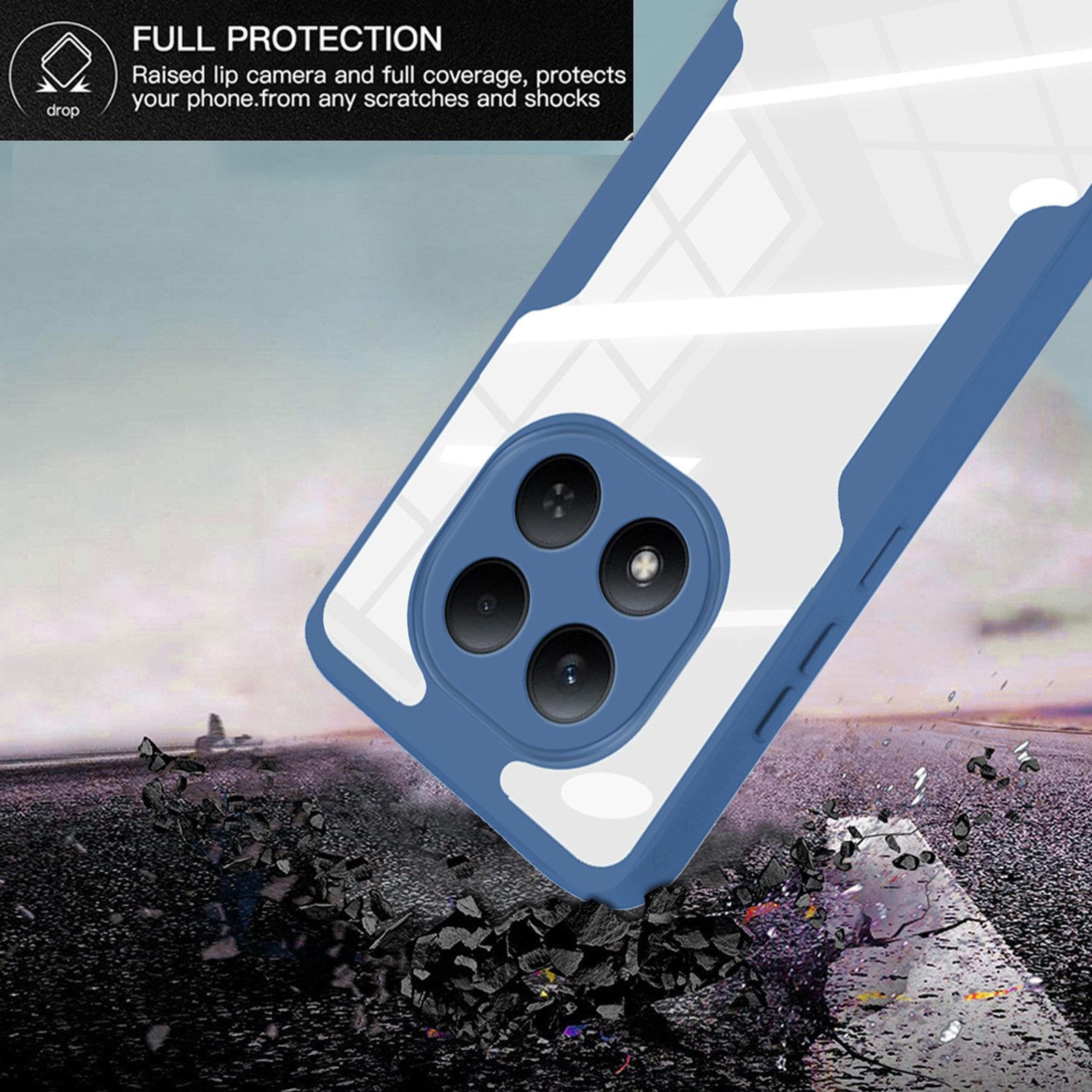 betterfon Handyhülle für Xiaomi Redmi Note 15 Pro+ / Poco M8 Pro 5G, 360° mit Dispayfolie, Vollschutz Case mit integriertem Displayschutz und klarer Sicht – Bild 3 von 5
