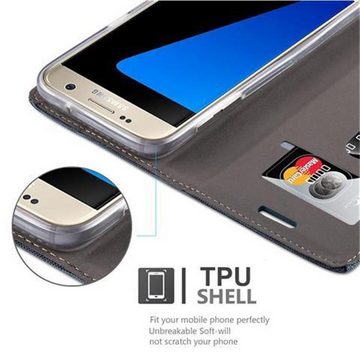 Cadorabo Handyhülle Samsung Galaxy S7 Samsung Galaxy S7, Klappbare Handy Schutzhülle - Hülle - mit Standfunktion und Kartenfach