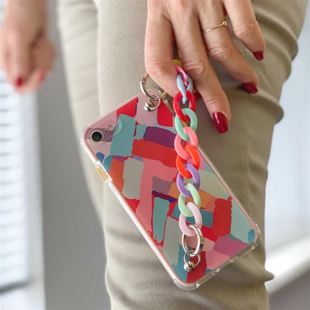 Hurtel Handyhülle Schutzhülle Kettenanhänger Griffschutz, Kettenanhänger, griffsicher, flexibler Kunststoff