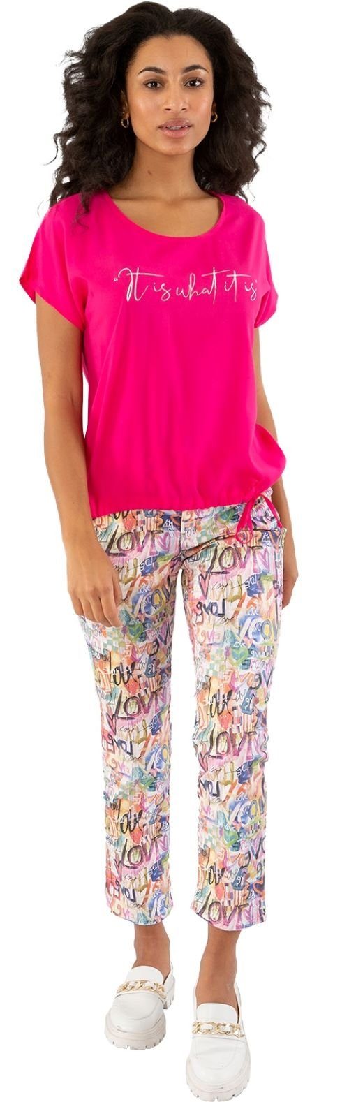 Stehmann 7/8-Jeans Mellina2-688W, mit angesagten Graffiti-Druck im 5 Pocket Style graffitti Druck