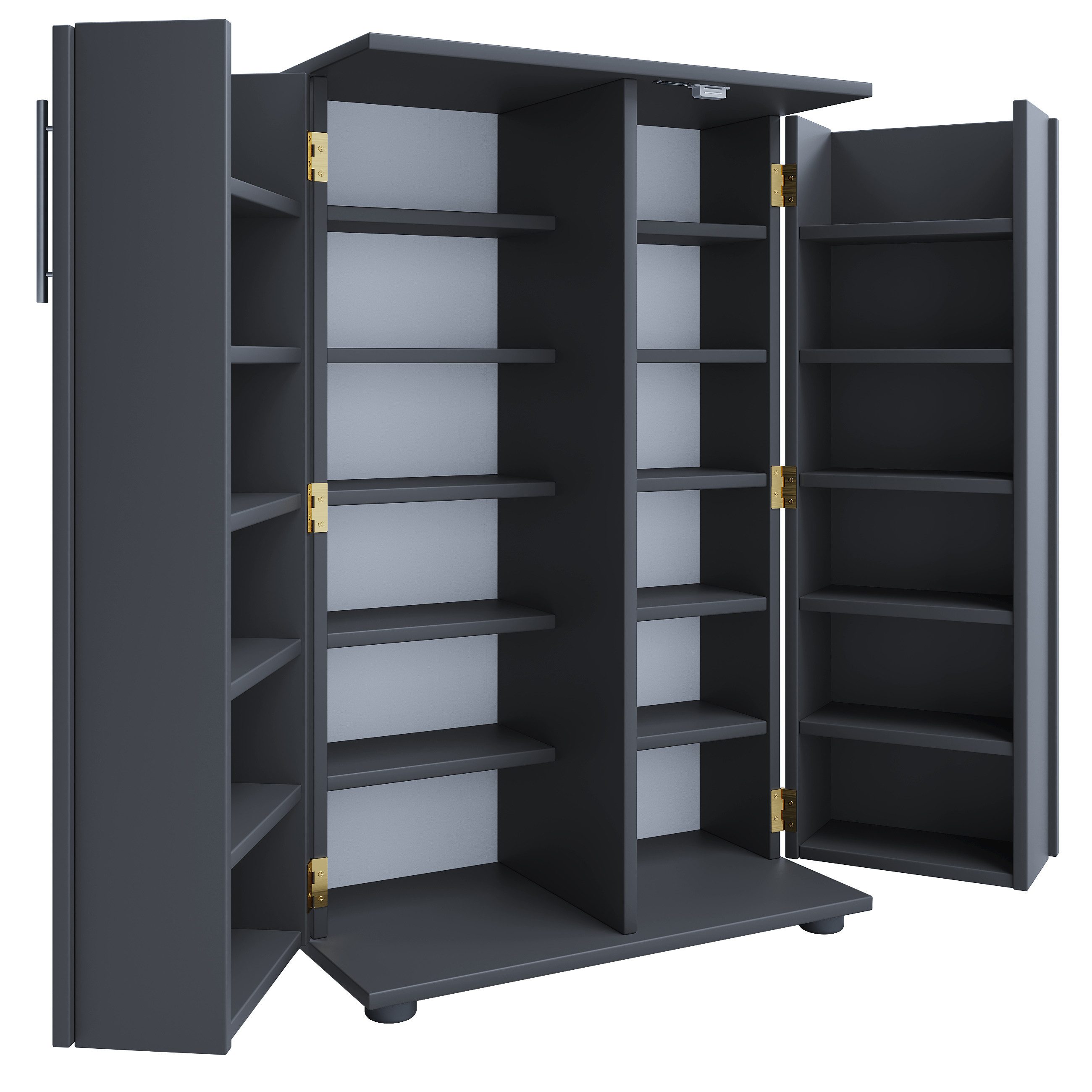 VCM Standregal Holz Schrank CD DVD Regal abschließbar Engalo XL