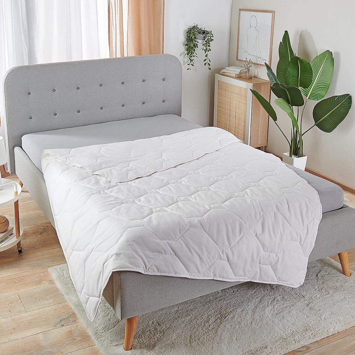 TRAUMSCHLAF Baumwollbettdecke Sommer, Füllung: 100% Baumwolle, perfekte Sommerdecke aus natürlichem Material