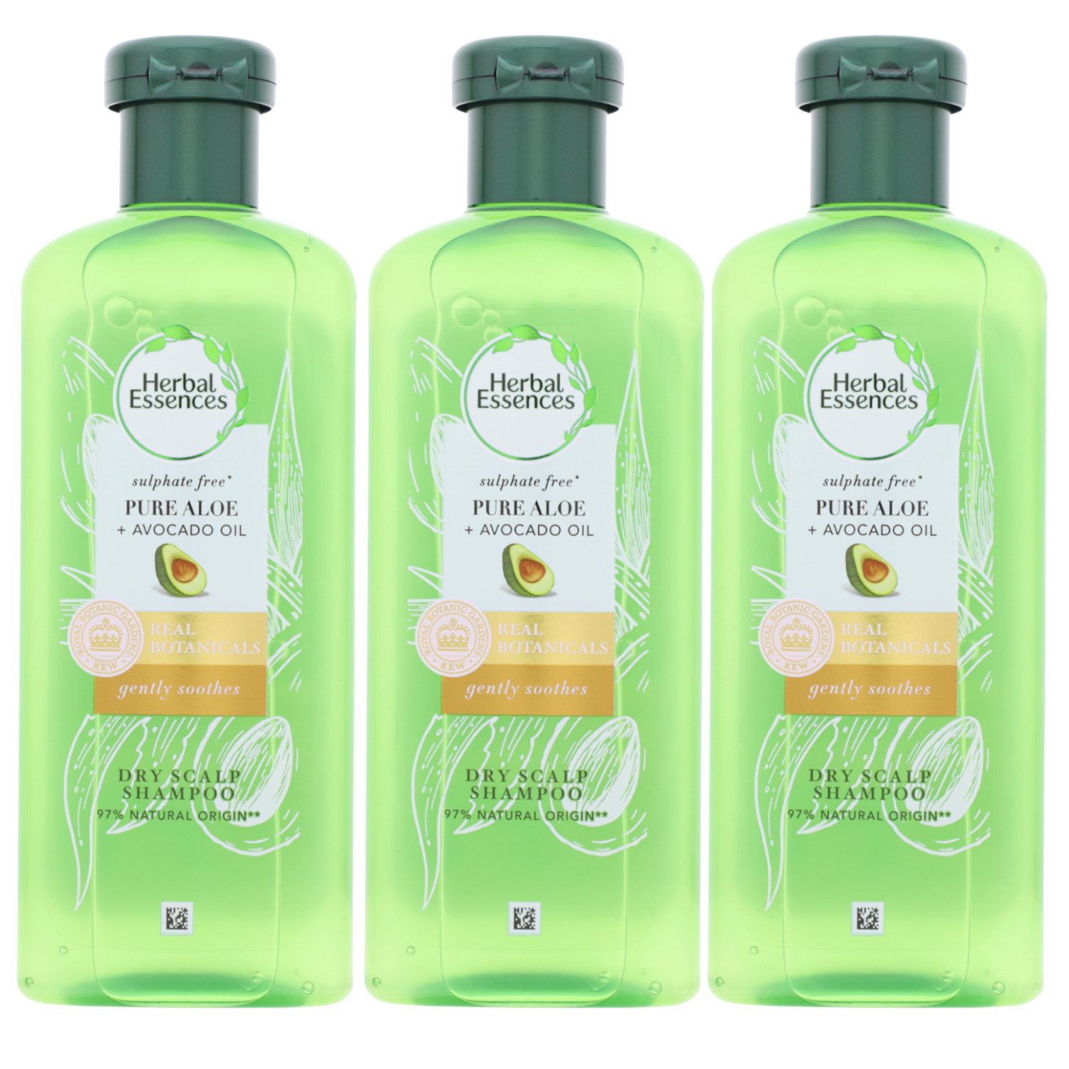 Herbal Essences Haarshampoo 3 x Herbal Essences pure renew Aloe & Avocadoöl Shampoo je 225 ml für