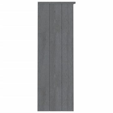 vidaXL Sideboard Highboard-Oberteil HAMAR Dunkelgrau 85x35x100 cm Massivholz (1 St)