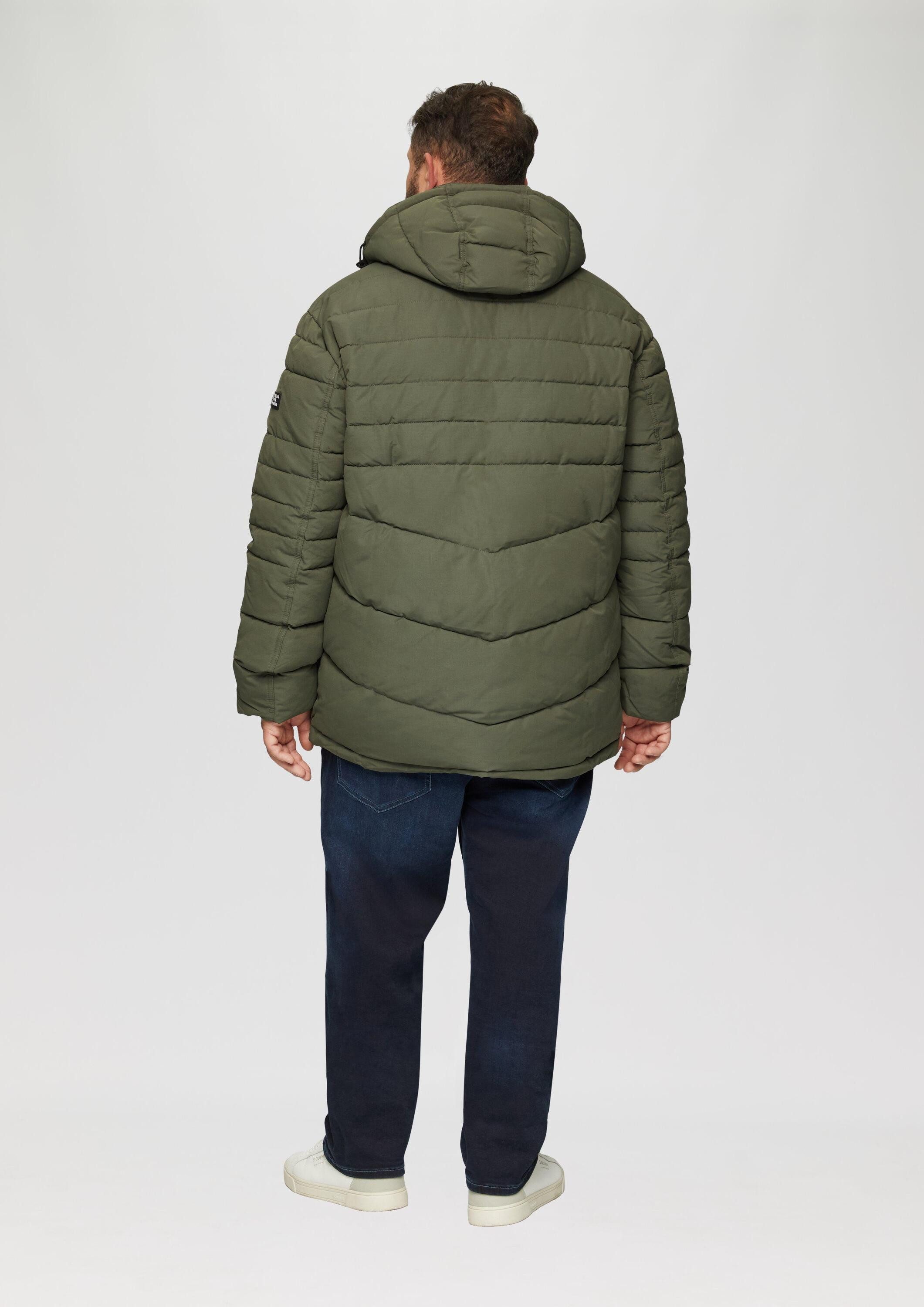 s.Oliver Winterjacke Outdoor-Jacke Gesteppte Jacke mit abnehmbarer Kapuze