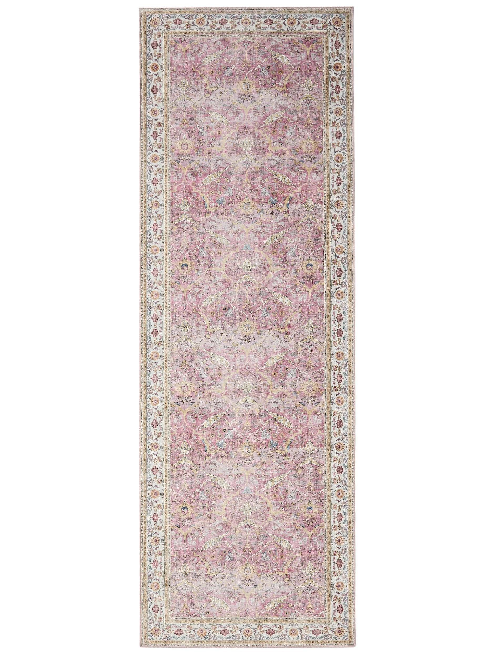 benuta Läufer Laury, rechteckig, Höhe: 5 mm, Teppich Wohnzimmer, Schlafzimmer, Esszimmer, Flur, Kunstfaser, Cozy