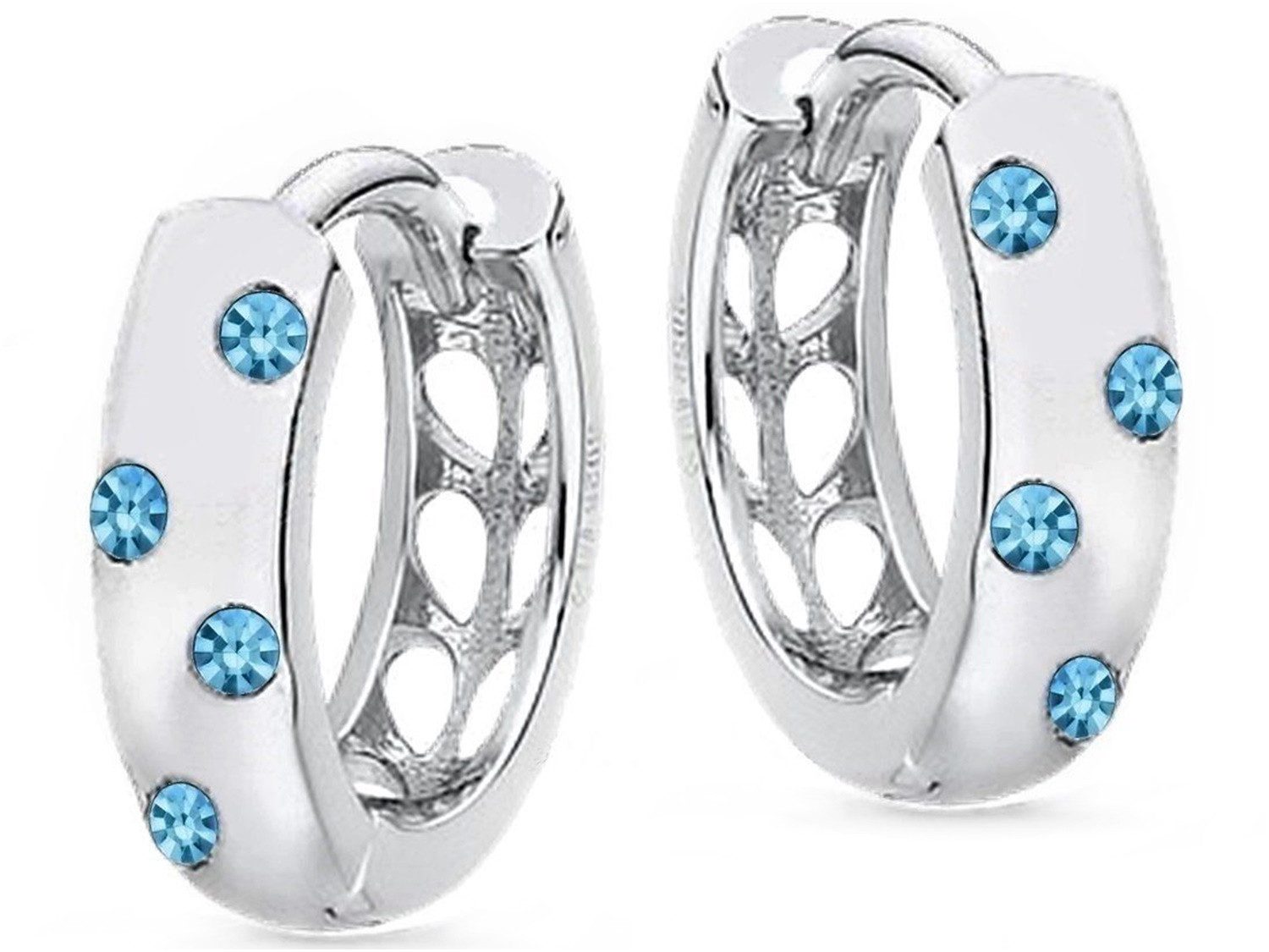 Goldene Hufeisen Klappcreolen Mini 13mm Blau günstig online kaufen