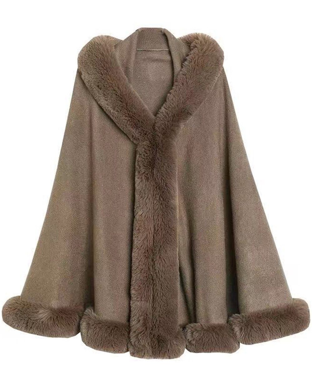 Dekorative Poncho Winter Poncho Cape für Damen, Weiche Dicke Warm Poncho (1-St) Winterponcho, ein winterliches Geschenk für Ihre Freundinnen