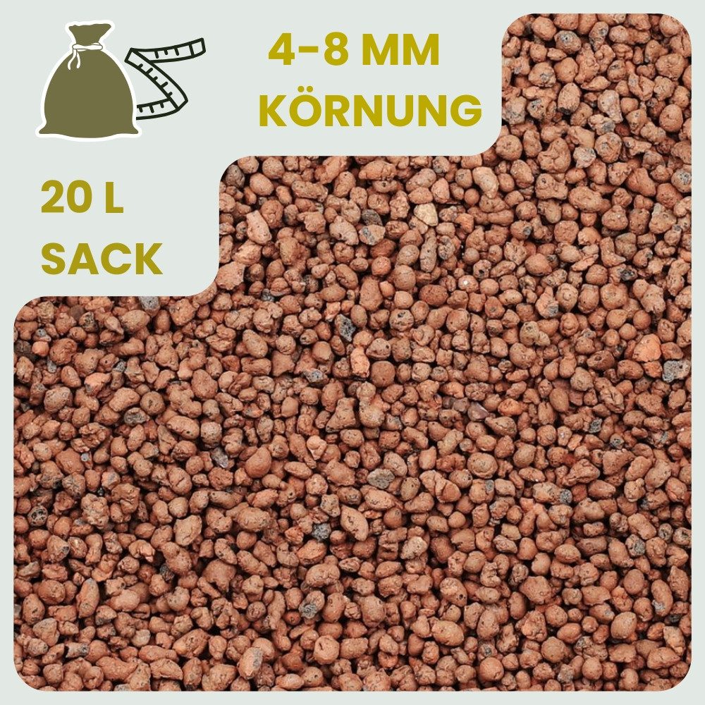 GarPet Blähton Blähton für Pflanzen 20L Granulat Pflanzen Tongranulat Pflanzgranulat 4/8mm