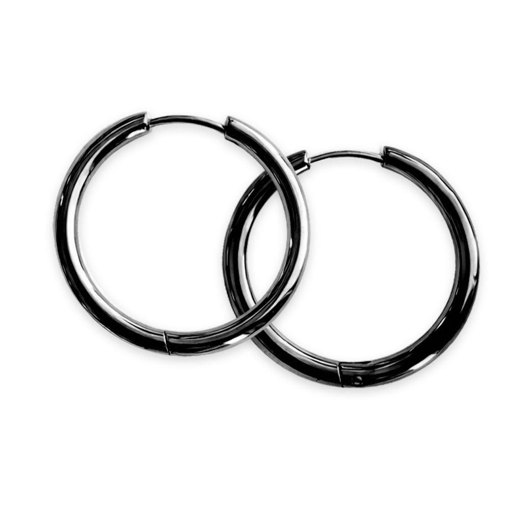 viva-adorno Paar Creolen Damen Klappcreolen Hoop Ohrringe Edelstahl verschiedene Größen, dünn schmal Conch Helix Cartilage Piercing