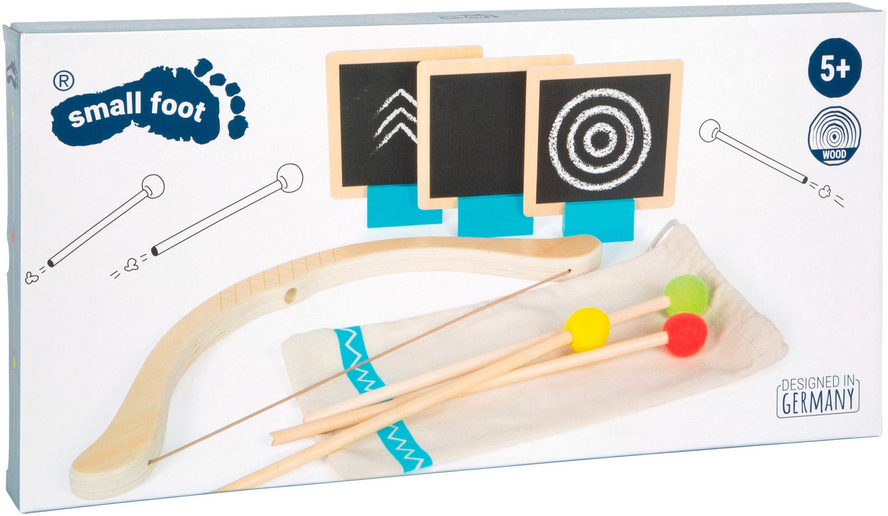 Small Foot Spiel Pfeil und Bogen, Active, Kinderspiel, inkl. Aufbewahrungsbeutel