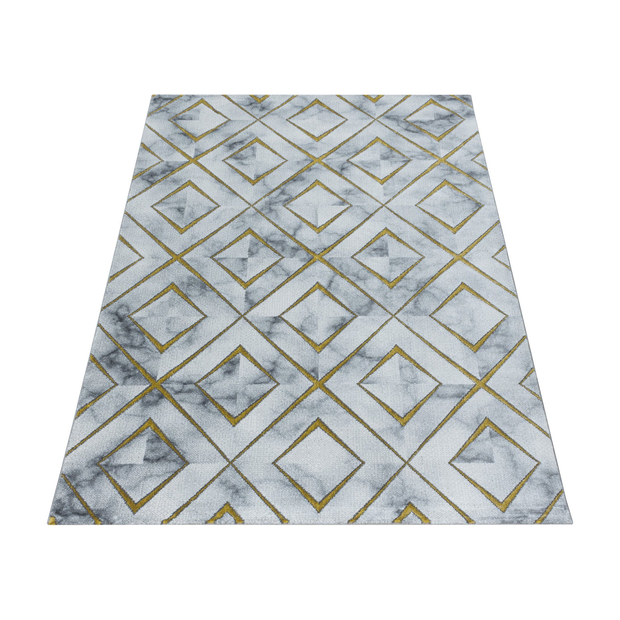 SIMPEX24 Designteppich Marmor Design, Rechteckig, Höhe: günstig online kaufen