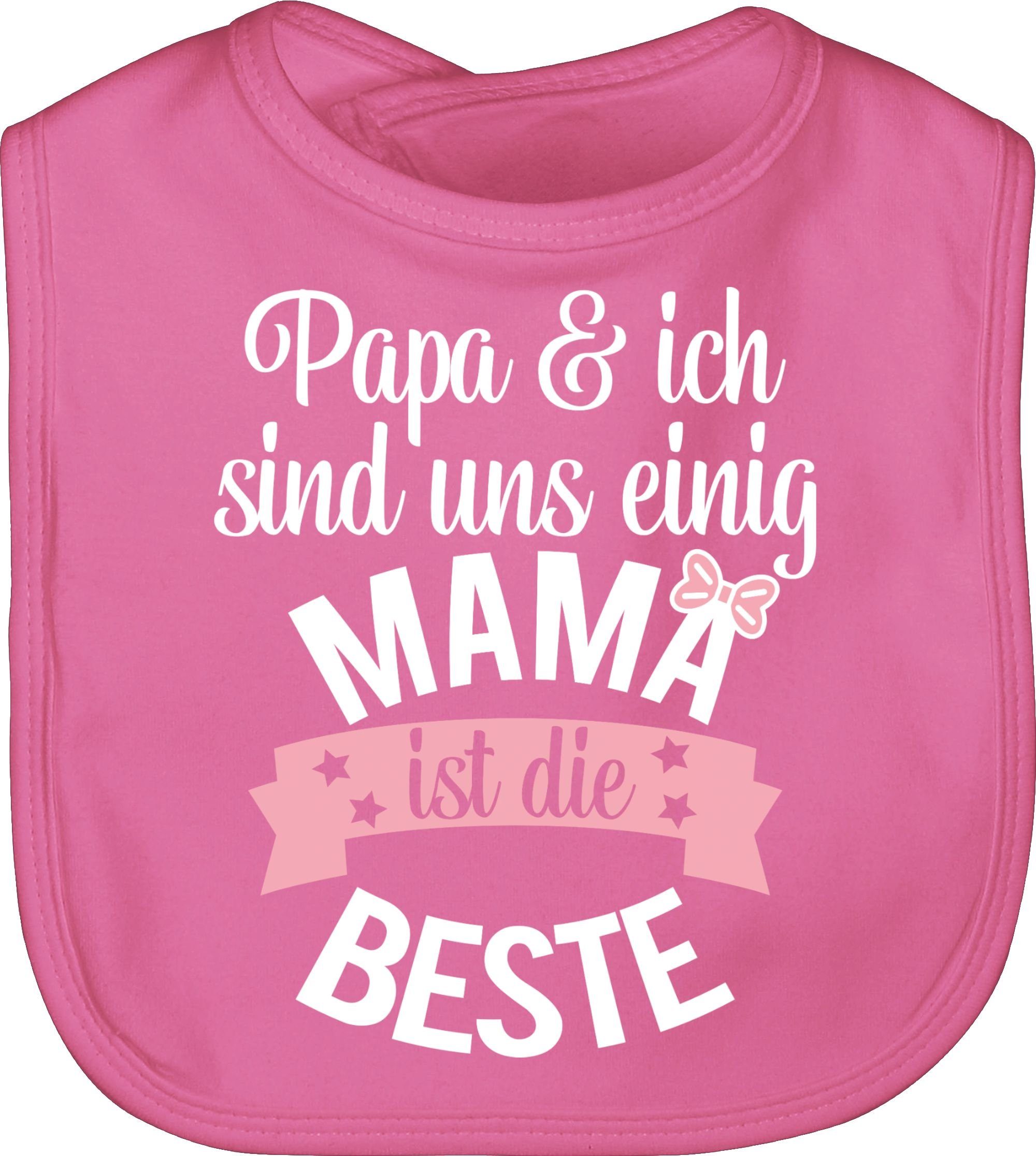 Shirtracer Lätzchen Mama ist die beste I Weltbeste Mutti, Muttertagsgeschenk 2 Pink
