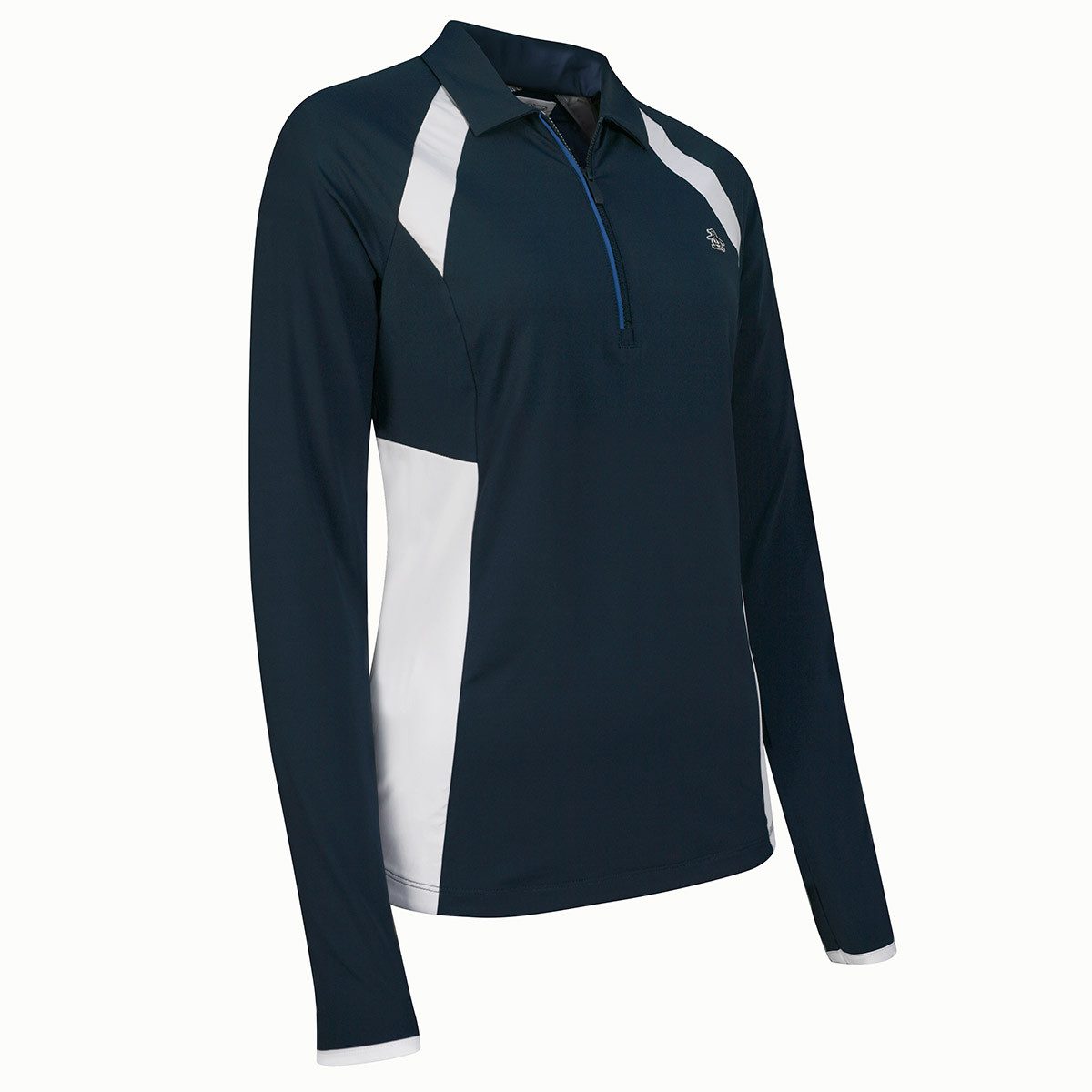 Original Penguin Poloshirt Original Penguin Golf Polo Colorblock Longsleeve Navy Damen
